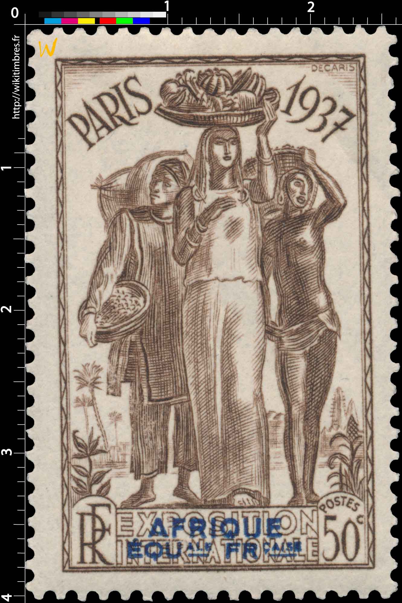 1937 Exposition internationale Paris AFRIQUE EQUale FRçaise
