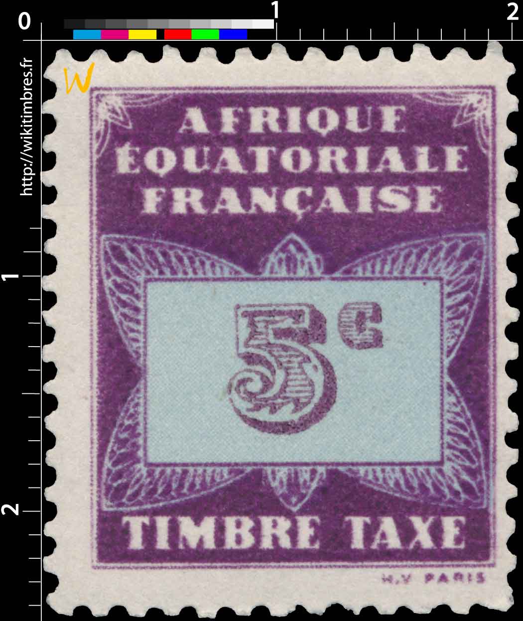 Timbre taxe Afrique Équatoriale Française