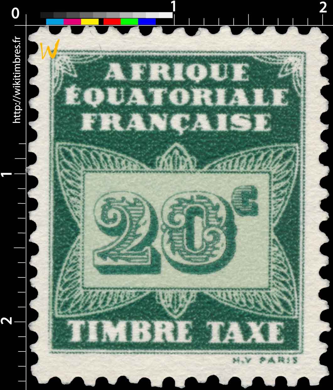 Timbre taxe Afrique Équatoriale Française