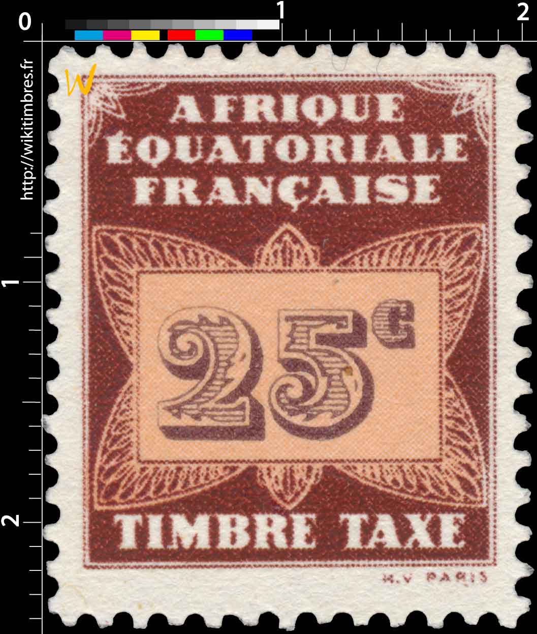 Timbre taxe Afrique Équatoriale Française