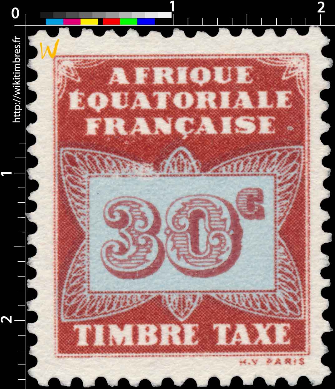 Timbre taxe Afrique Équatoriale Française