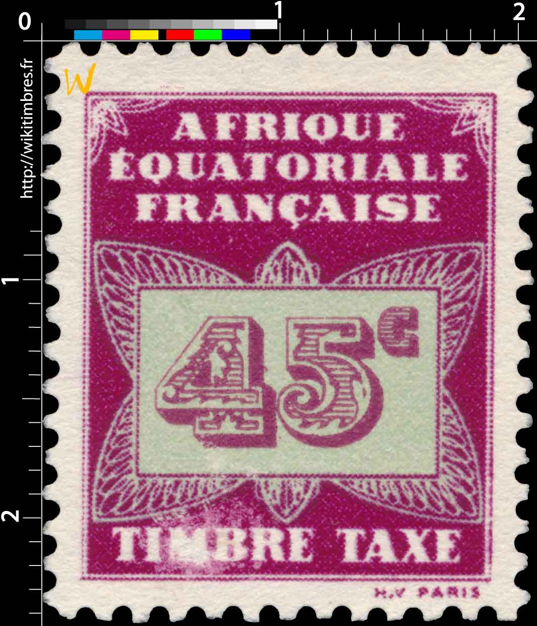 Timbre taxe Afrique Équatoriale Française