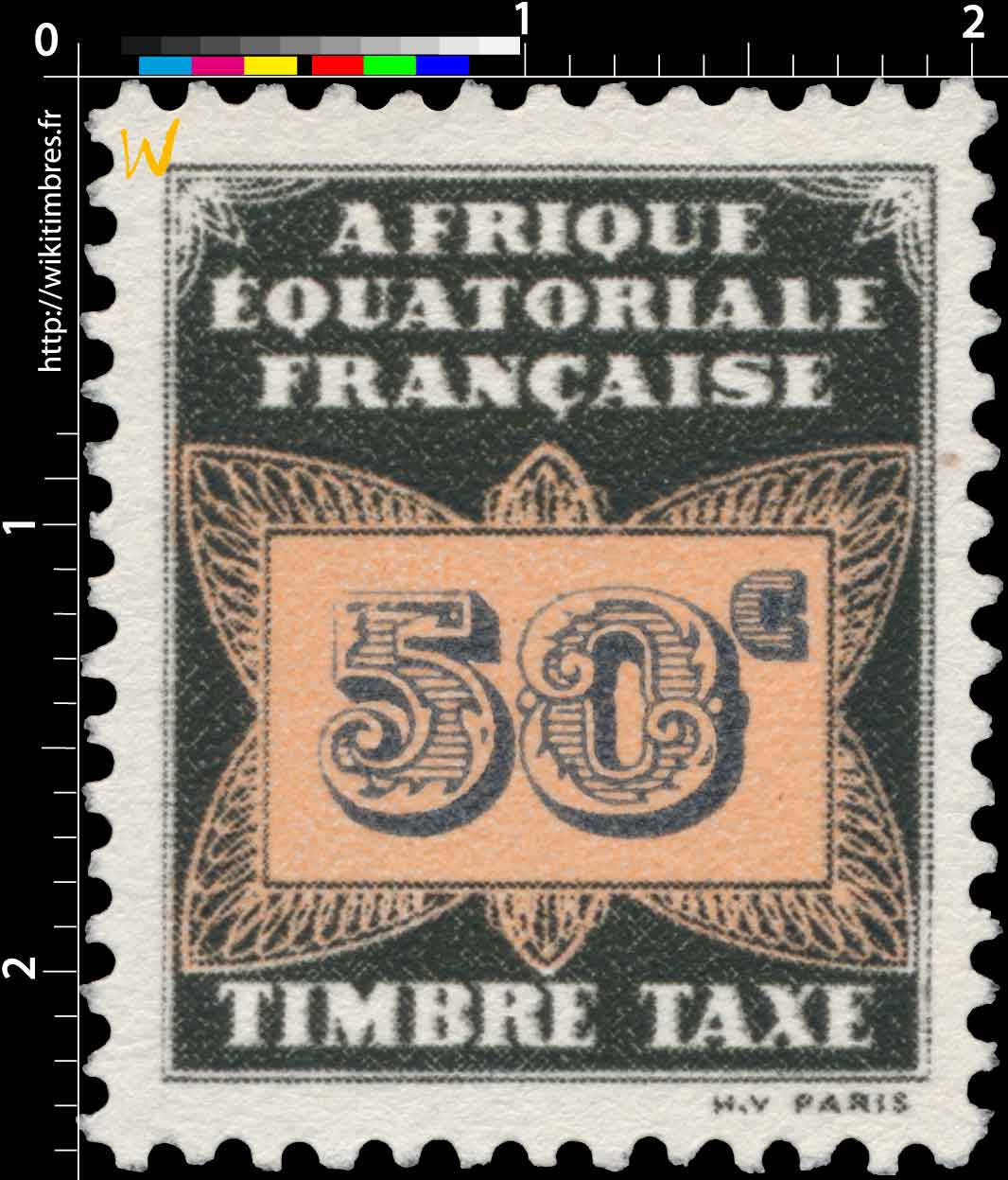 Timbre taxe Afrique Équatoriale Française