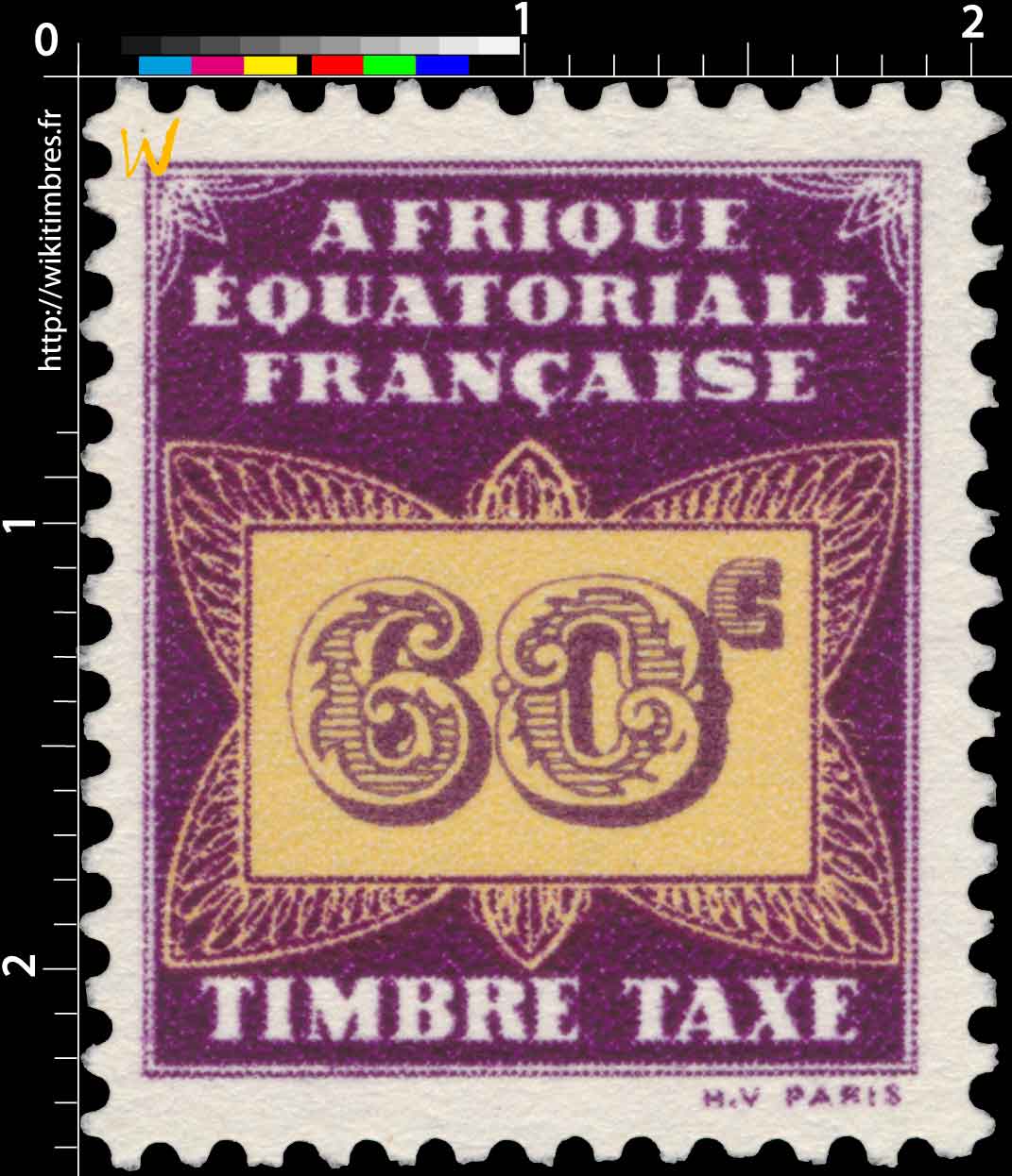 Timbre taxe Afrique Équatoriale Française