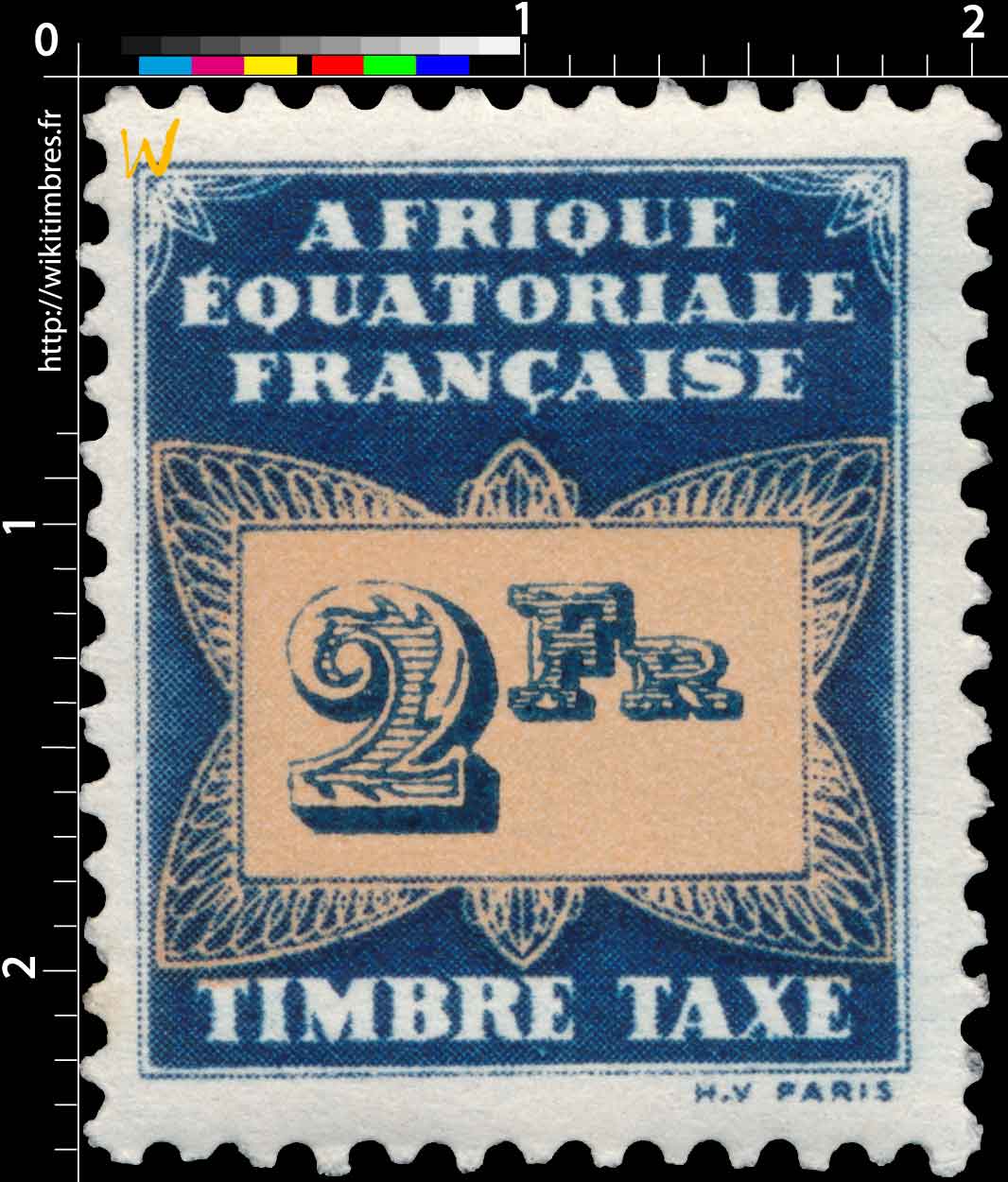 Timbre taxe Afrique Équatoriale Française