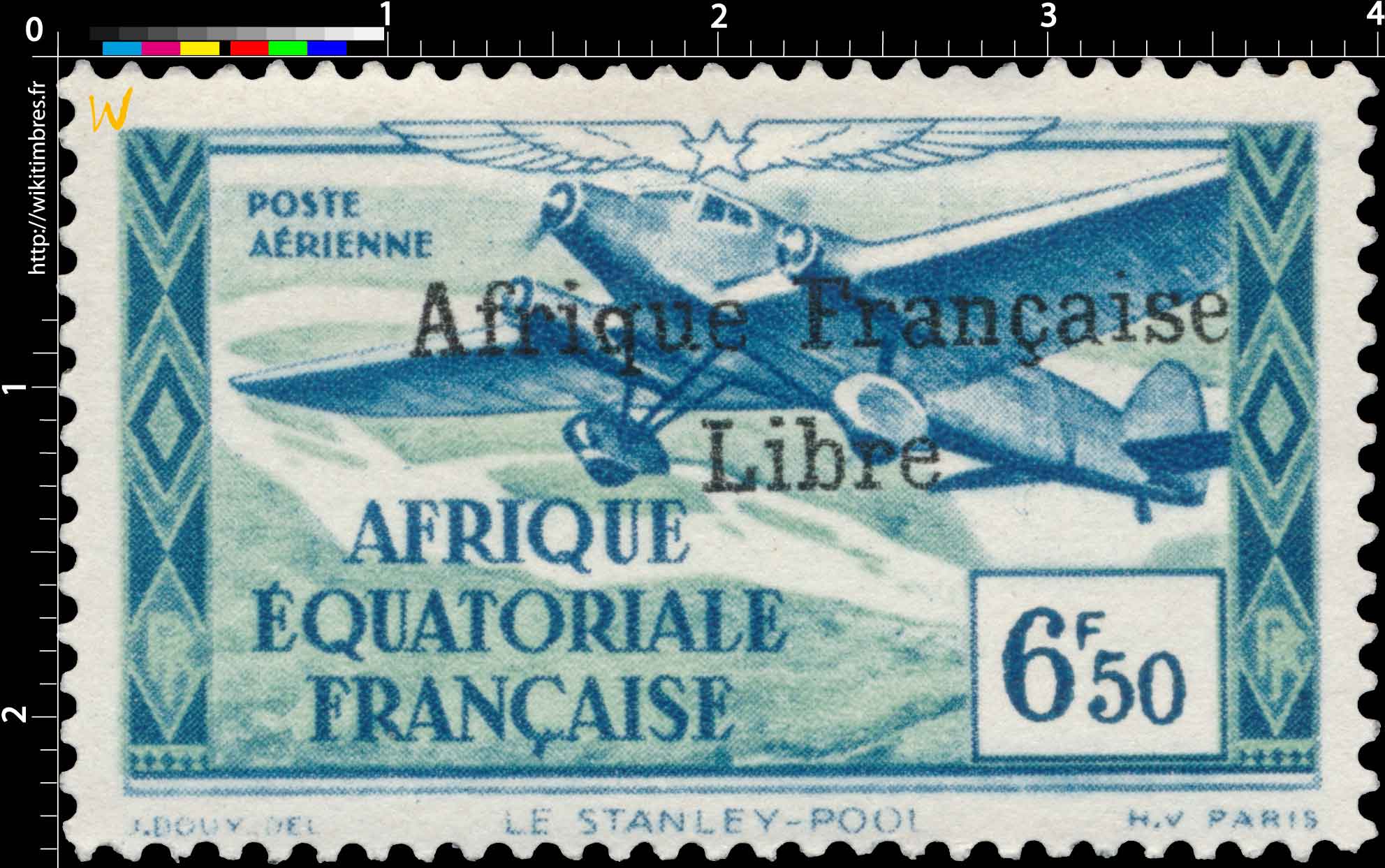 Le Stanley-Pool Afrique Équatoriale Française Poste aérienne 