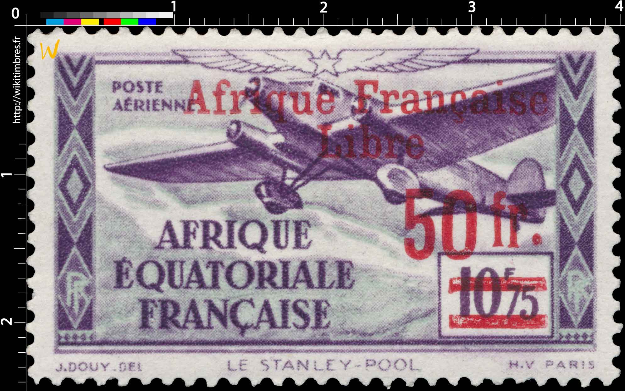 Le Stanley-Pool Afrique Équatoriale Française poste aérienne 
