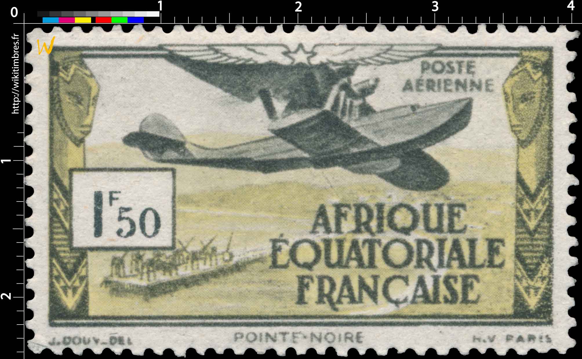 Pointe-Noire Afrique Équatoriale Française Poste aérienne 