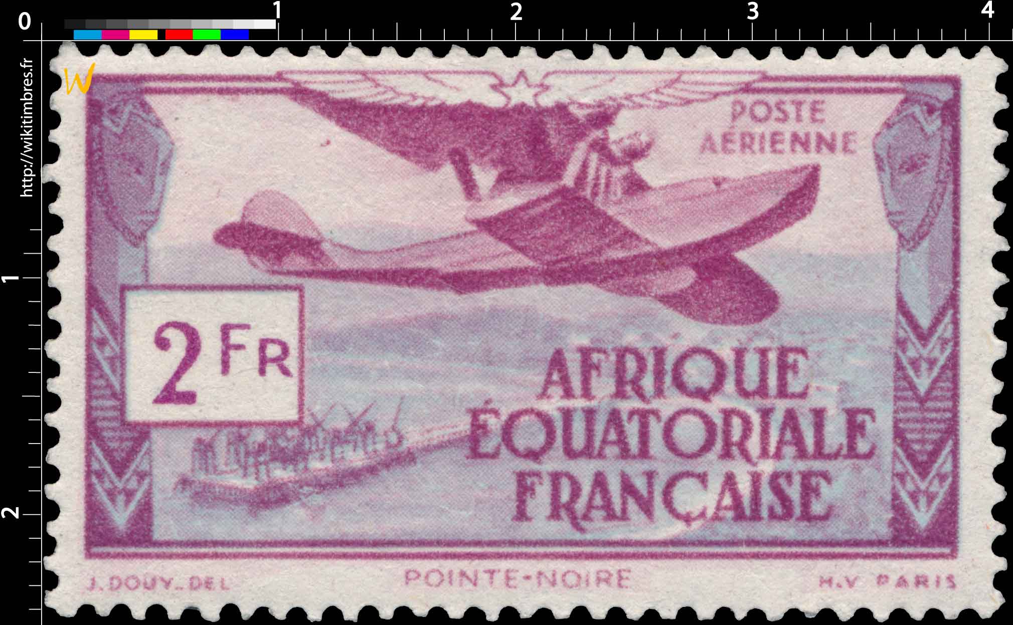 Pointe-Noire Afrique Équatoriale Française Poste aérienne 