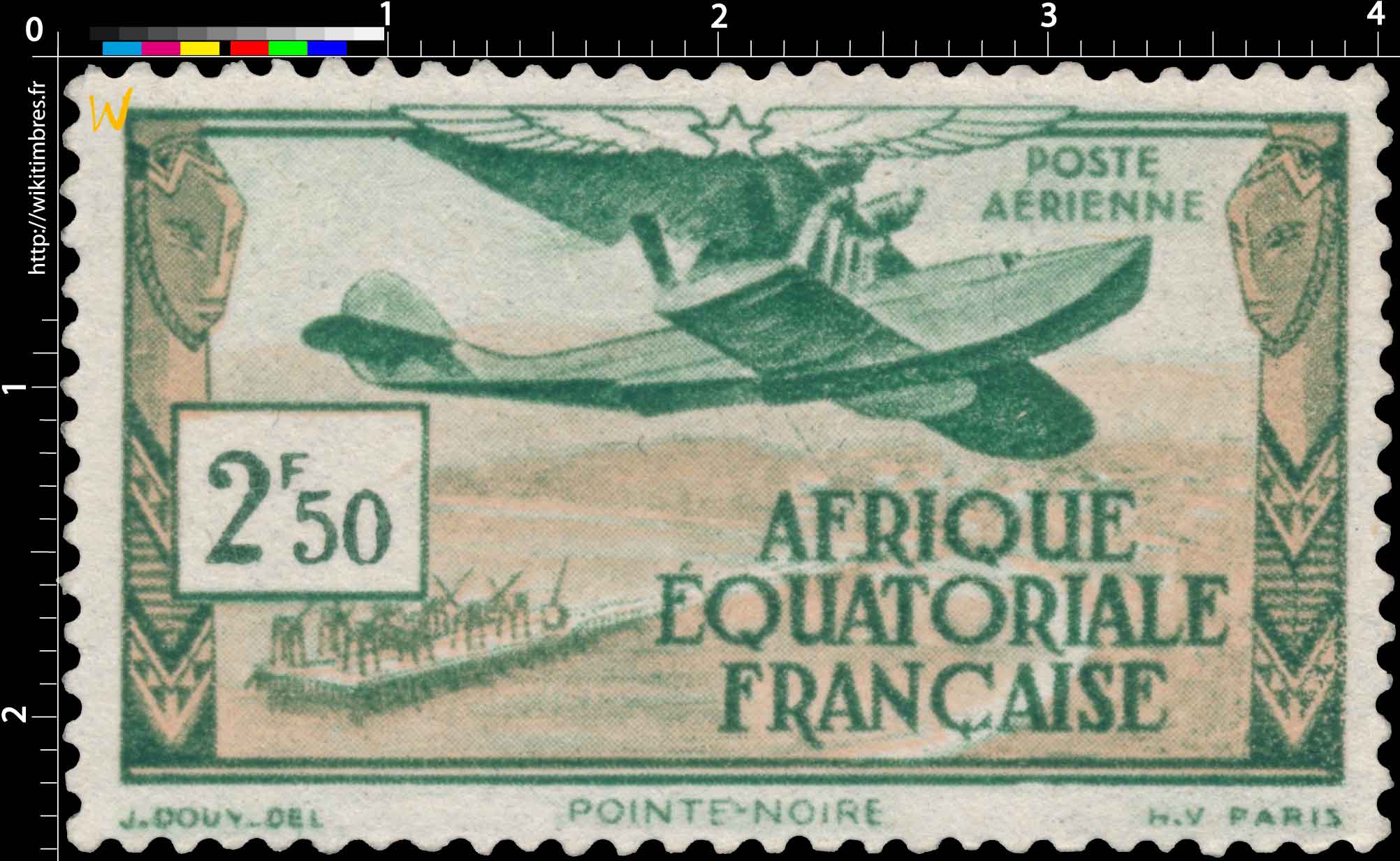 Pointe-Noire Afrique Équatoriale Française Poste aérienne 