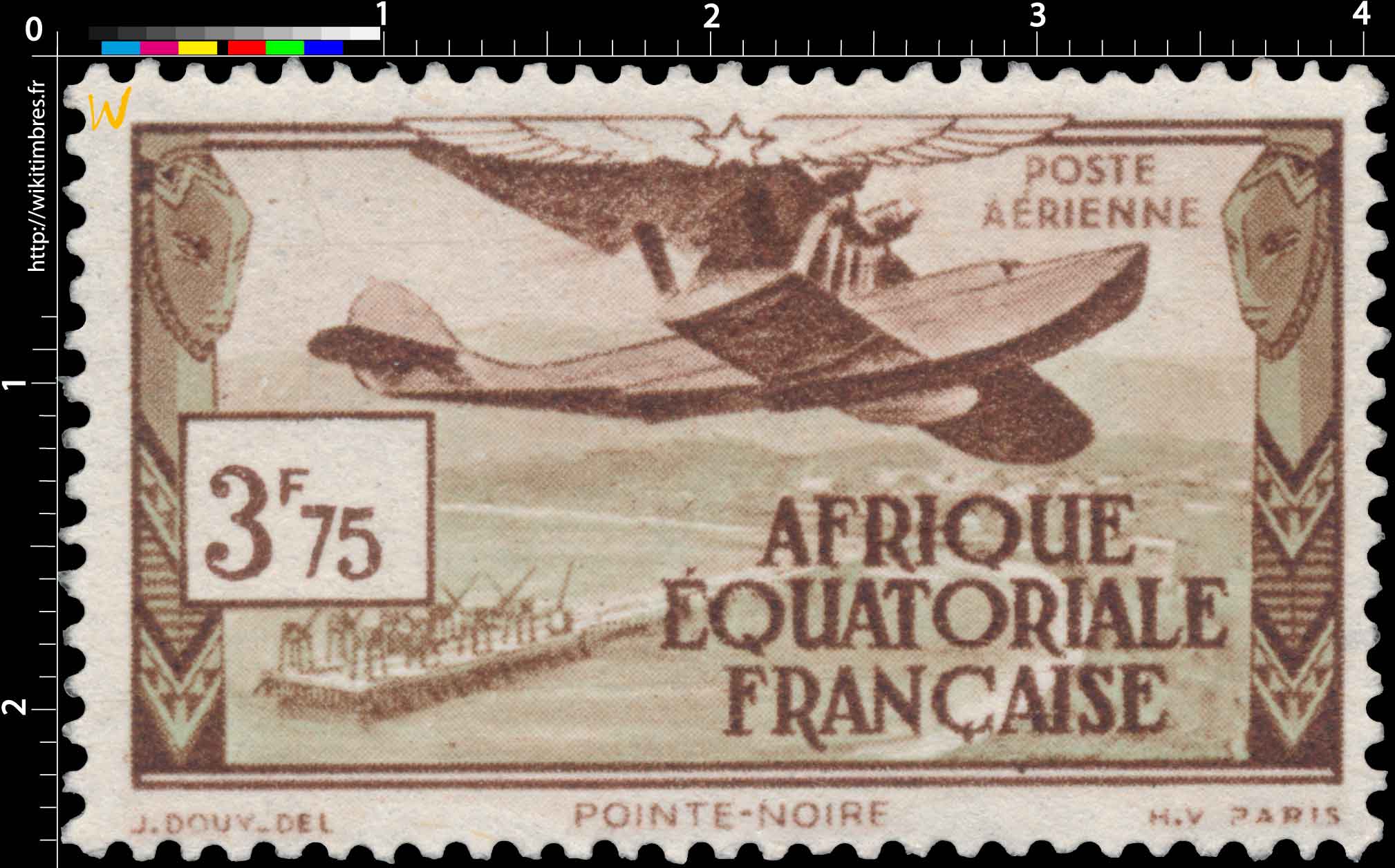 Pointe-Noire Afrique Équatoriale Française Poste aérienne 