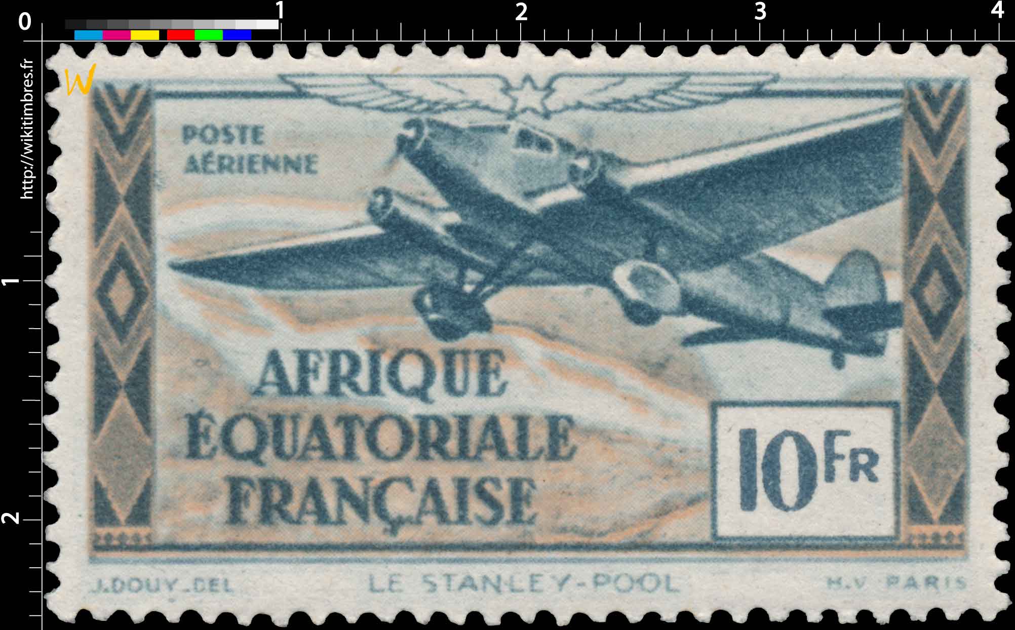 Le Stanley-Pool Afrique Équatoriale Française poste aérienne 
