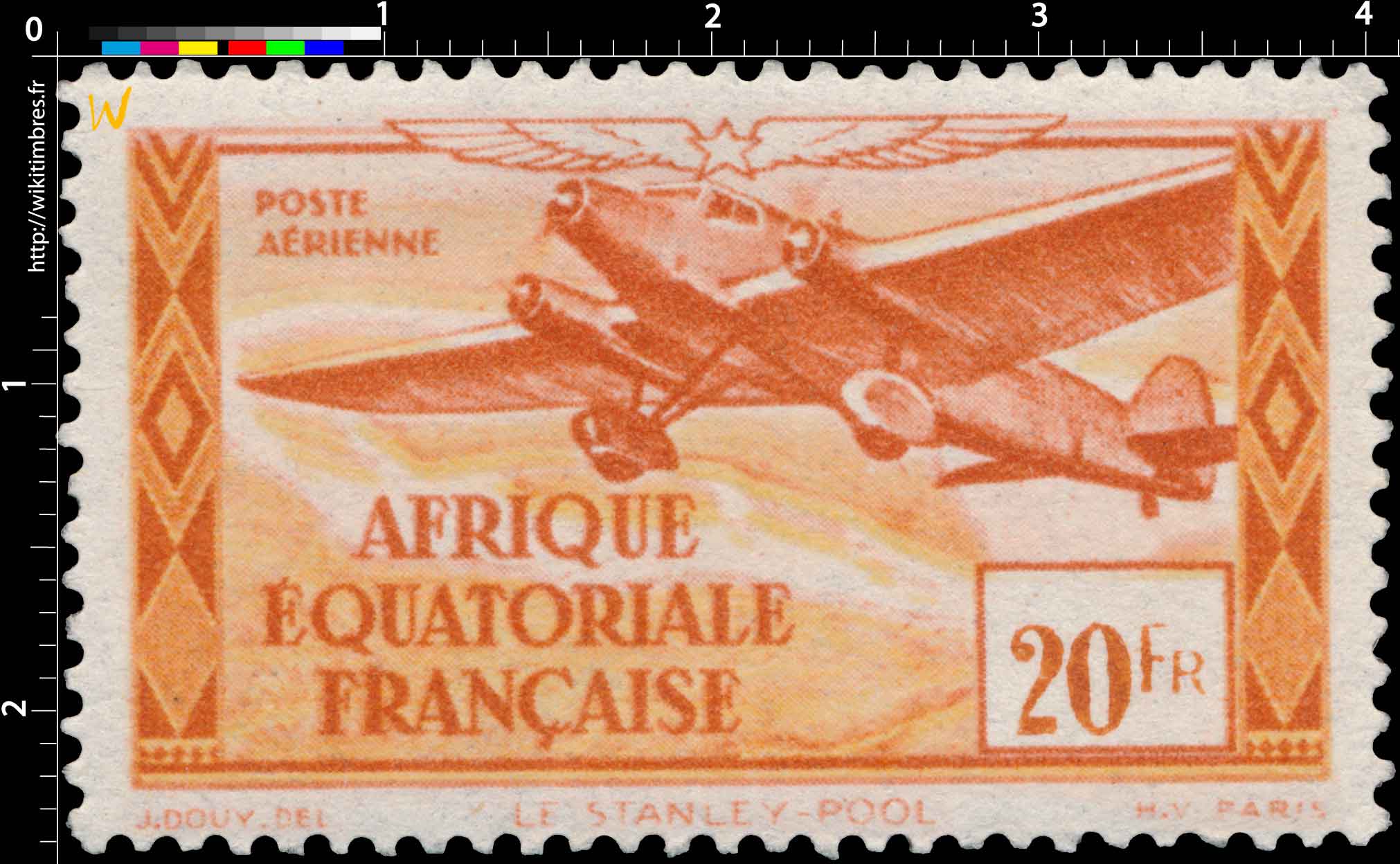 Le Stanley-Pool Afrique Équatoriale Française poste aérienne 
