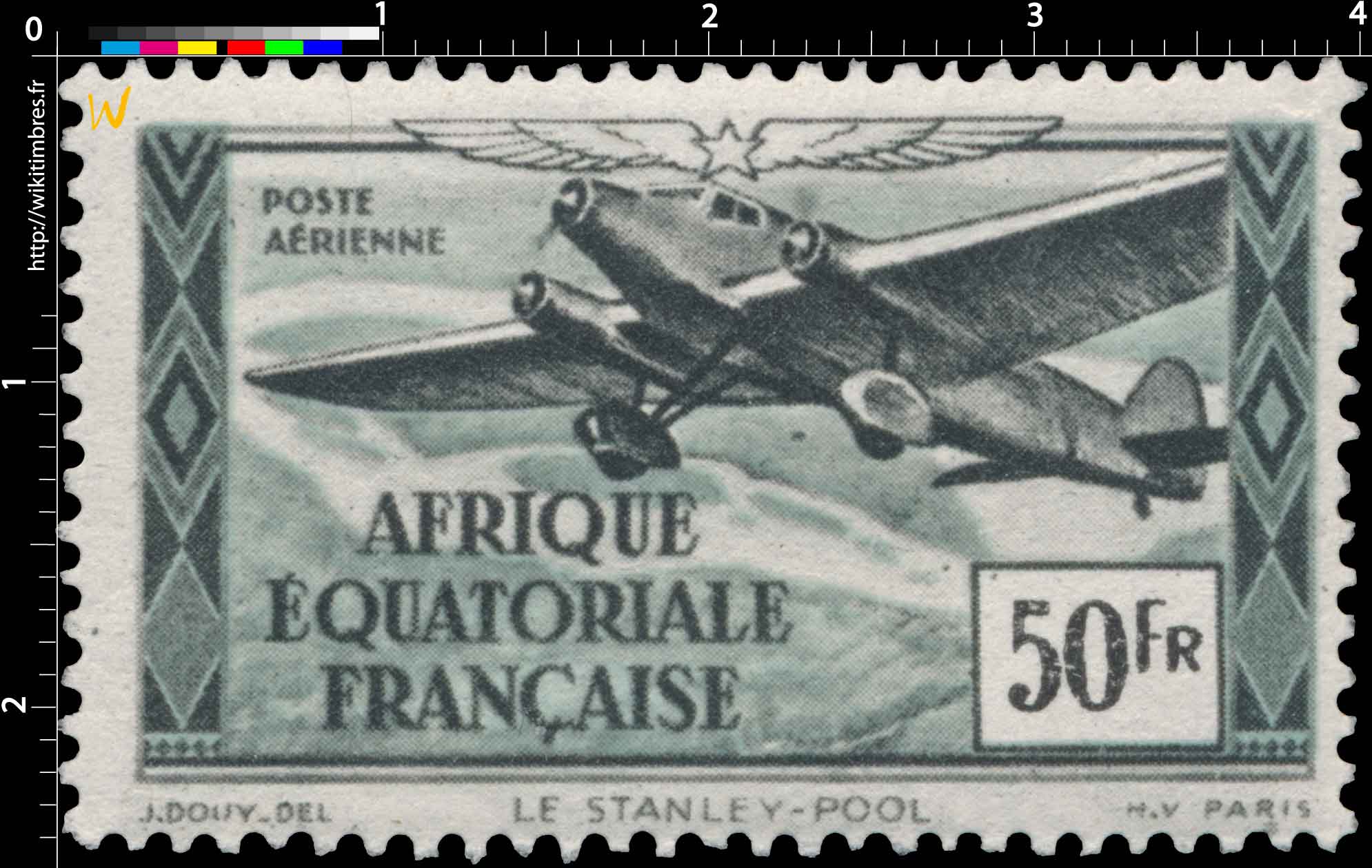 Le Stanley-Pool Afrique Équatoriale Française poste aérienne 