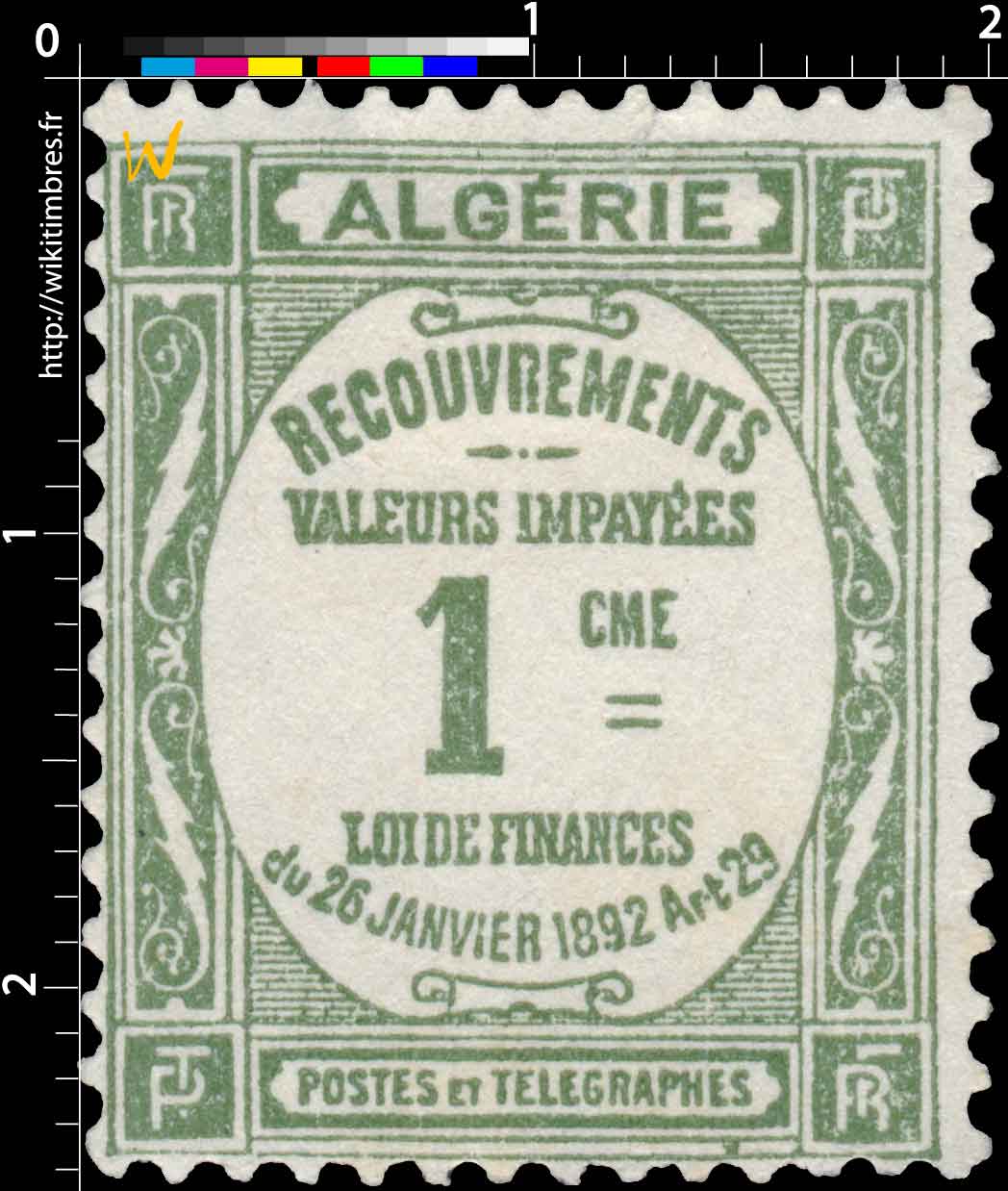 Algérie - Type Recouvrements