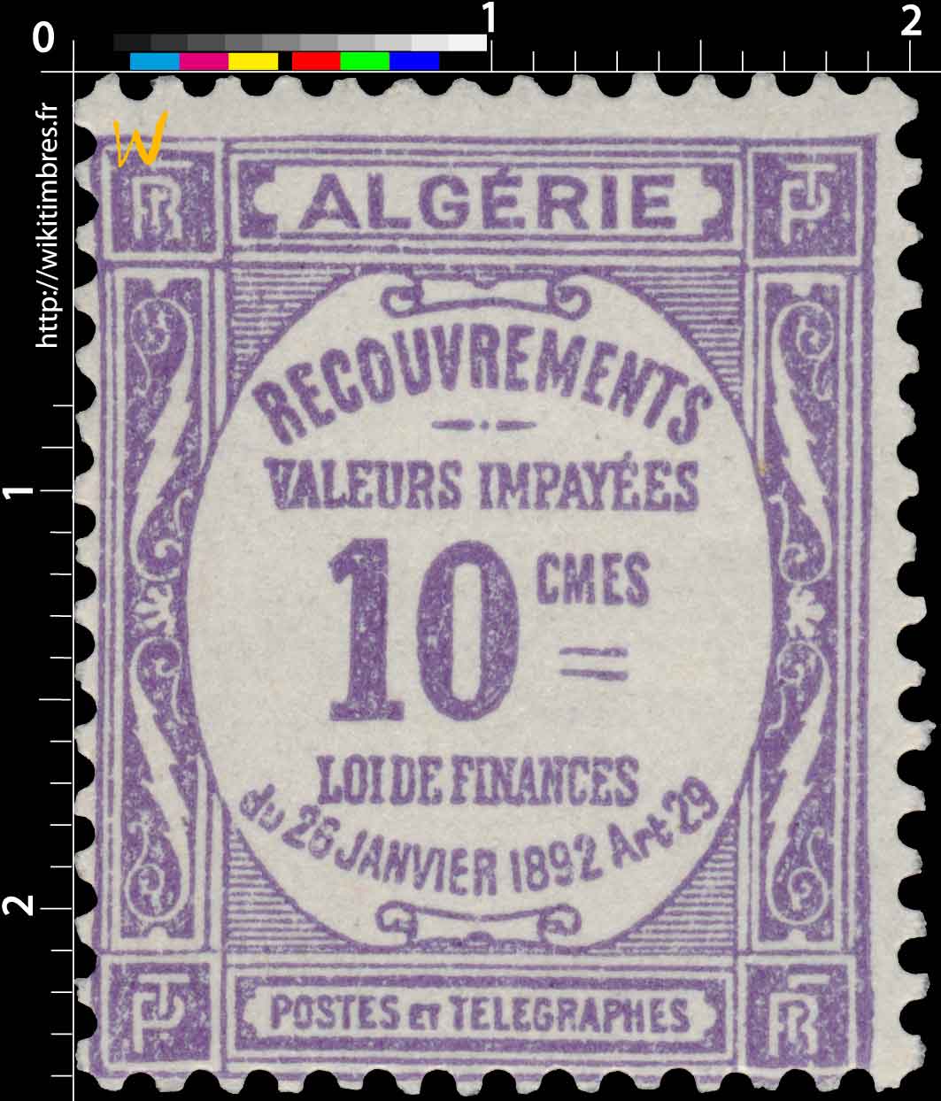 Algérie - Type Recouvrements   