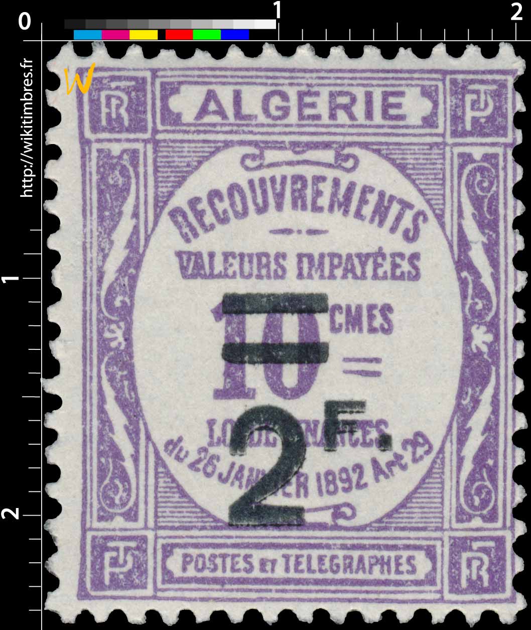 Algérie - Type Recouvrements