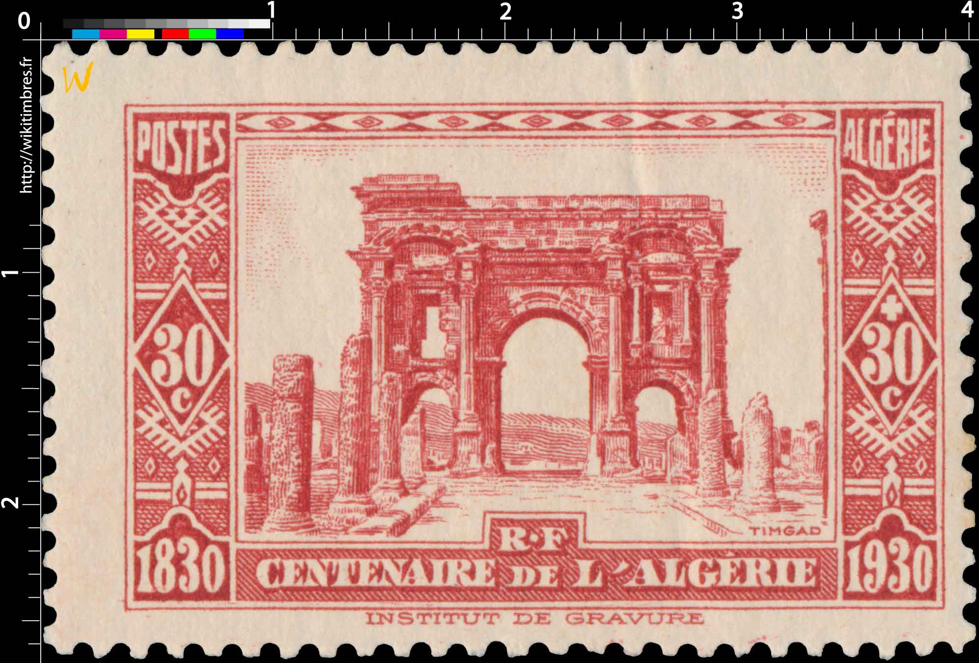 Algérie - Timgad - Centenaire de l'Algérie 1830 - 1930 