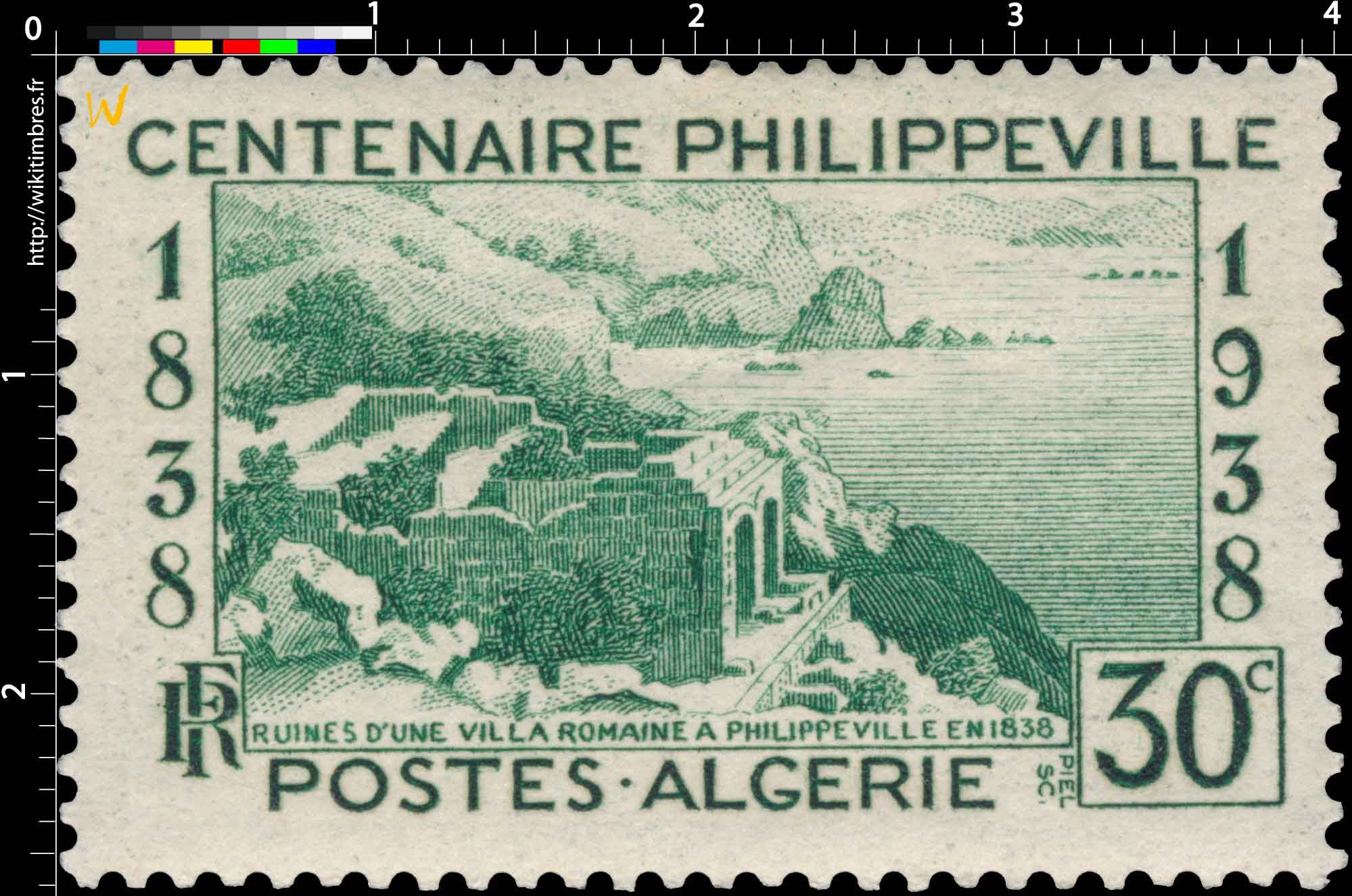 Algérie - Ruine d'une villa romaine à Philippeville en 1838 - centenaire Philippeville