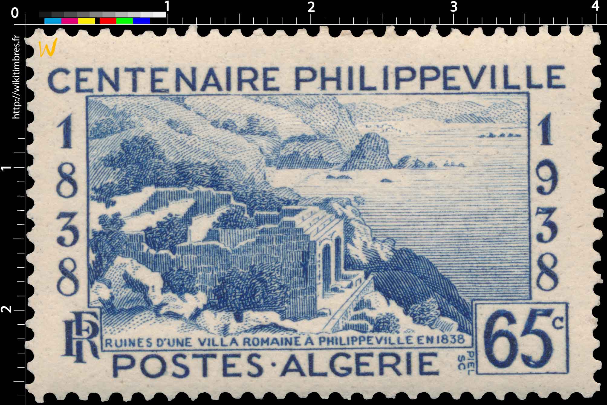 Algérie - Ruine d'une villa romaine à Philippeville en 1838 - centenaire Philippeville