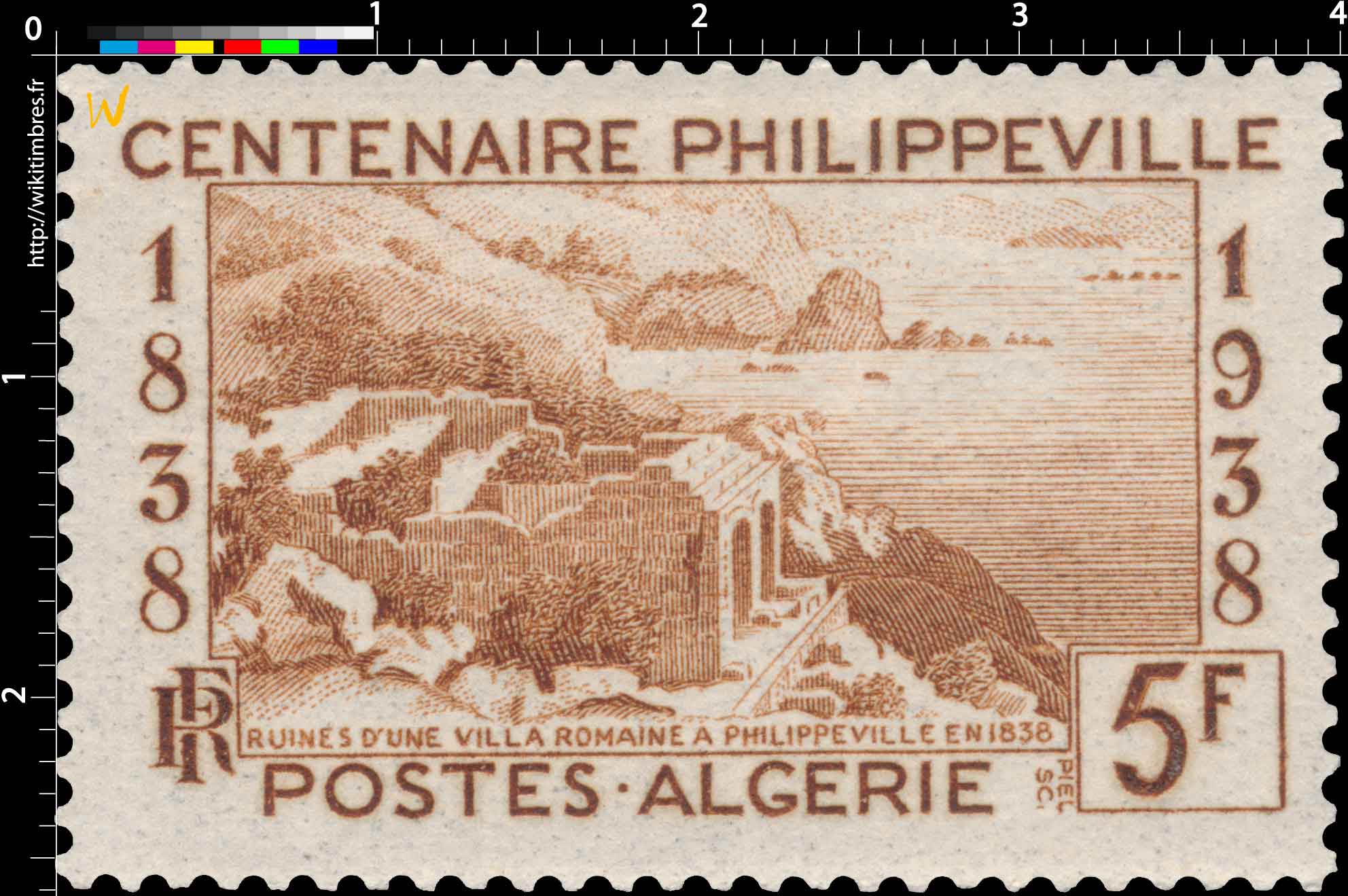 Algérie - Ruine d'une villa romaine à Philippeville en 1838 - centenaire Philippeville