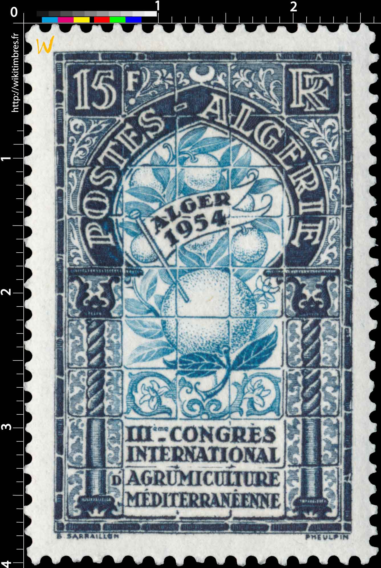 Algérie - IIIe congrès international agrumiculture méditerranéenne Alger 1954