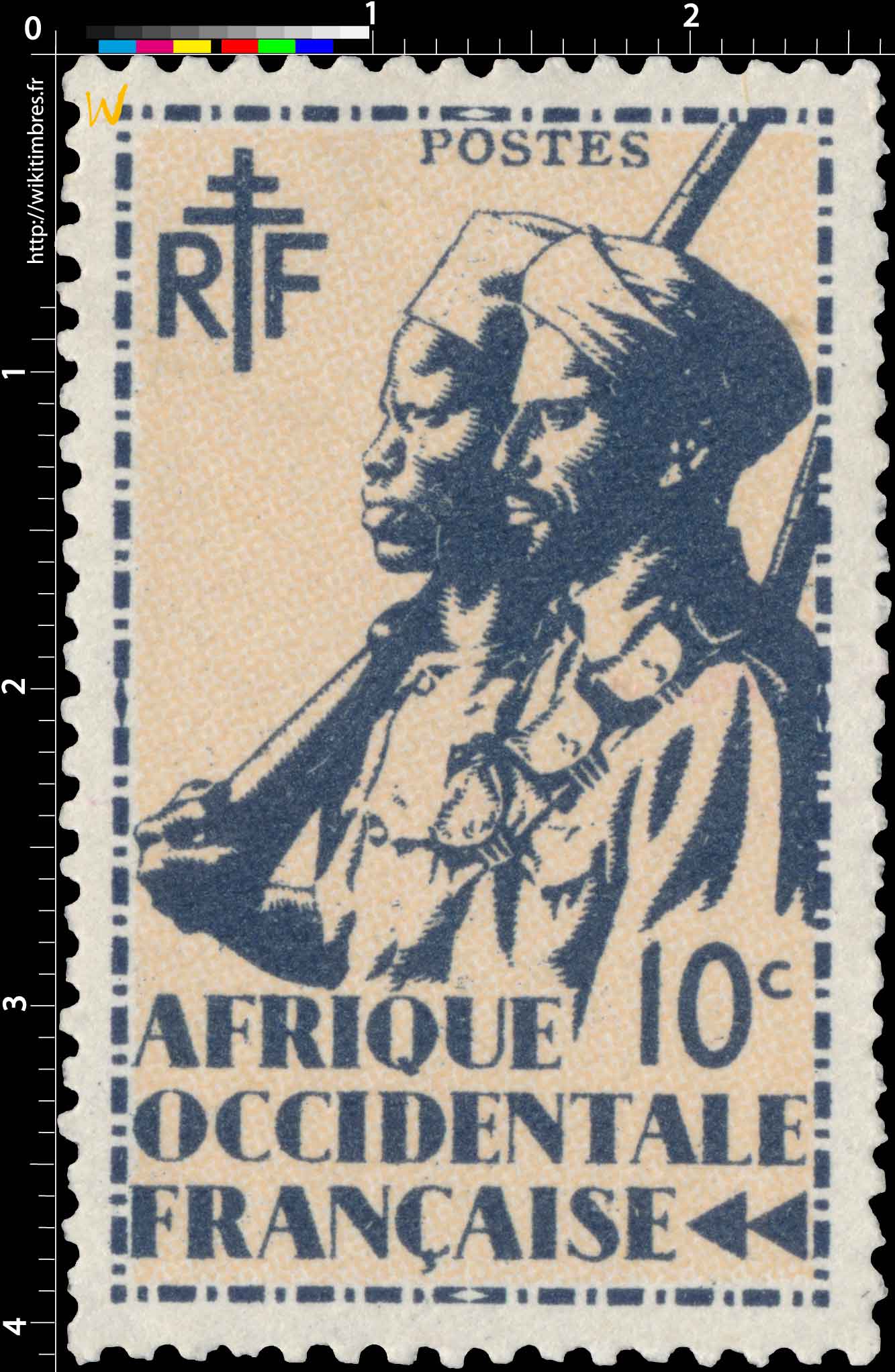 Afrique Occidentale Française - type tirailleur Sénégalais et cavalier Maure