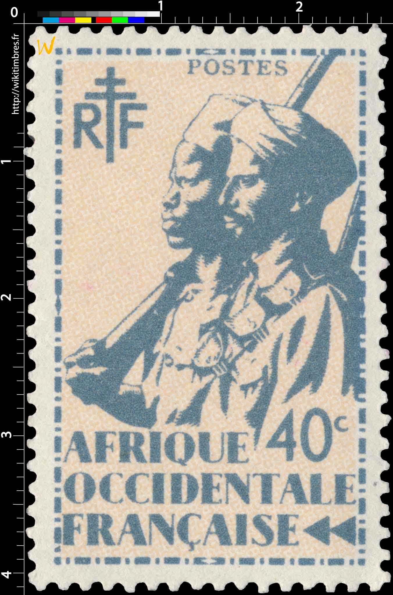 Afrique Occidentale Française - type tirailleur Sénégalais et cavalier Maure