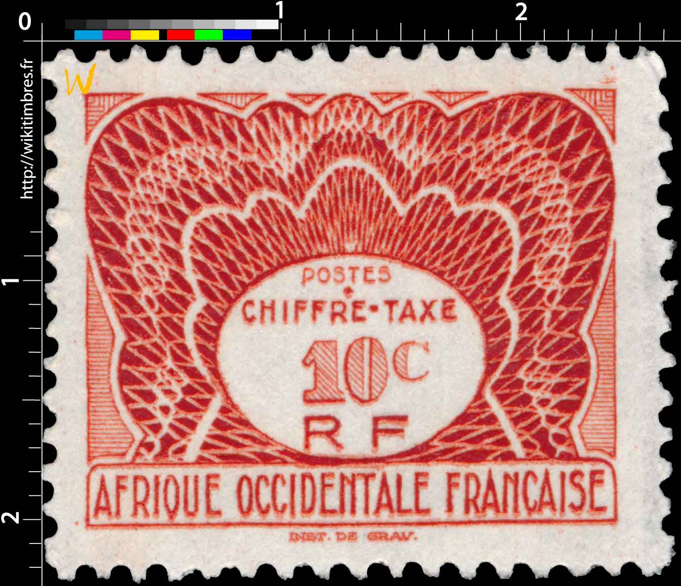 Afrique Occidentale Française  Chiffre Taxe