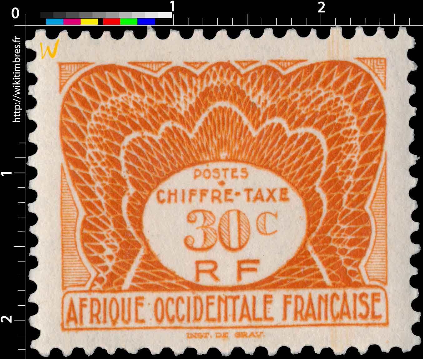 Afrique Occidentale Française  Chiffre Taxe 