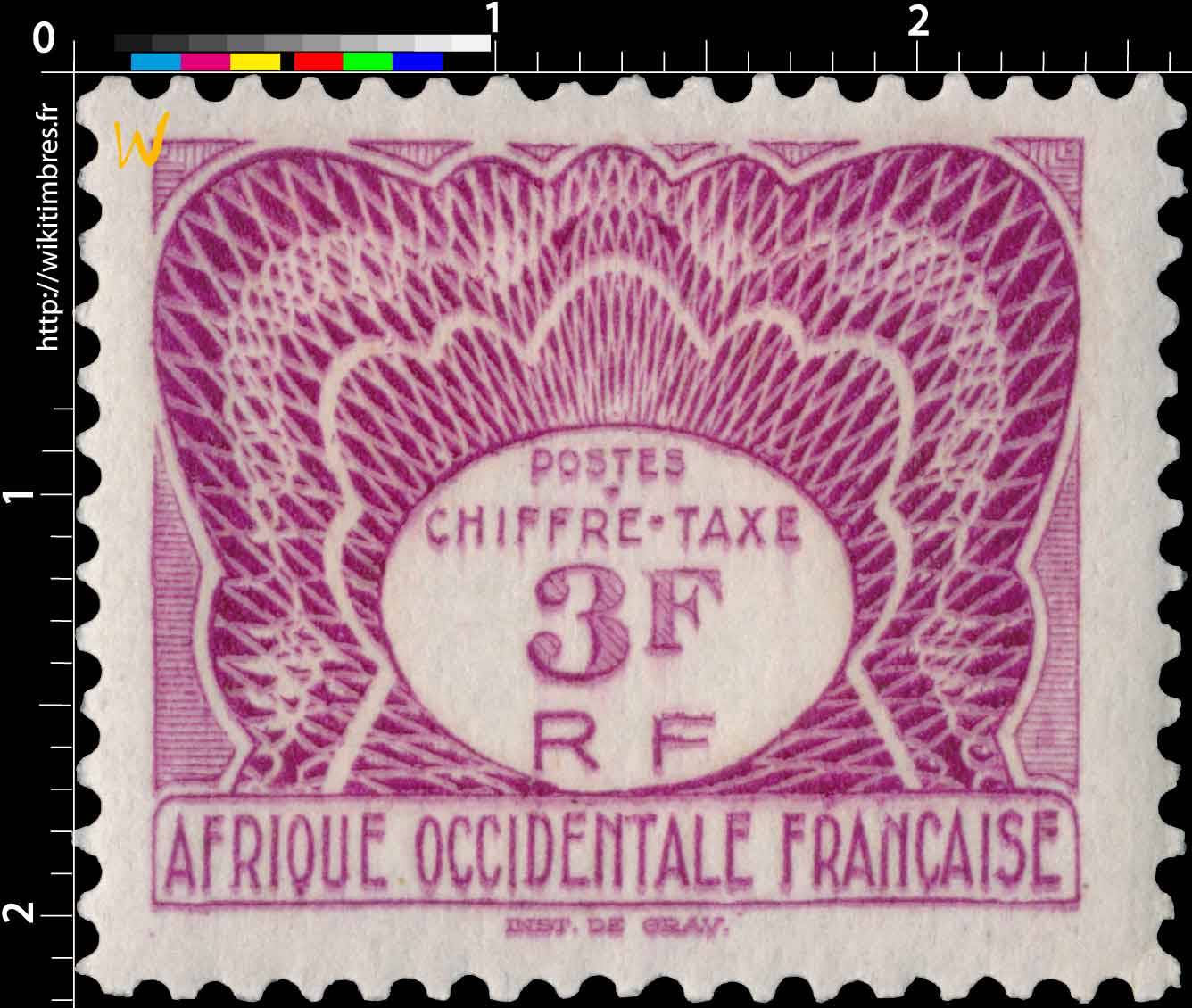 Afrique Occidentale Française - Chiffre Taxe