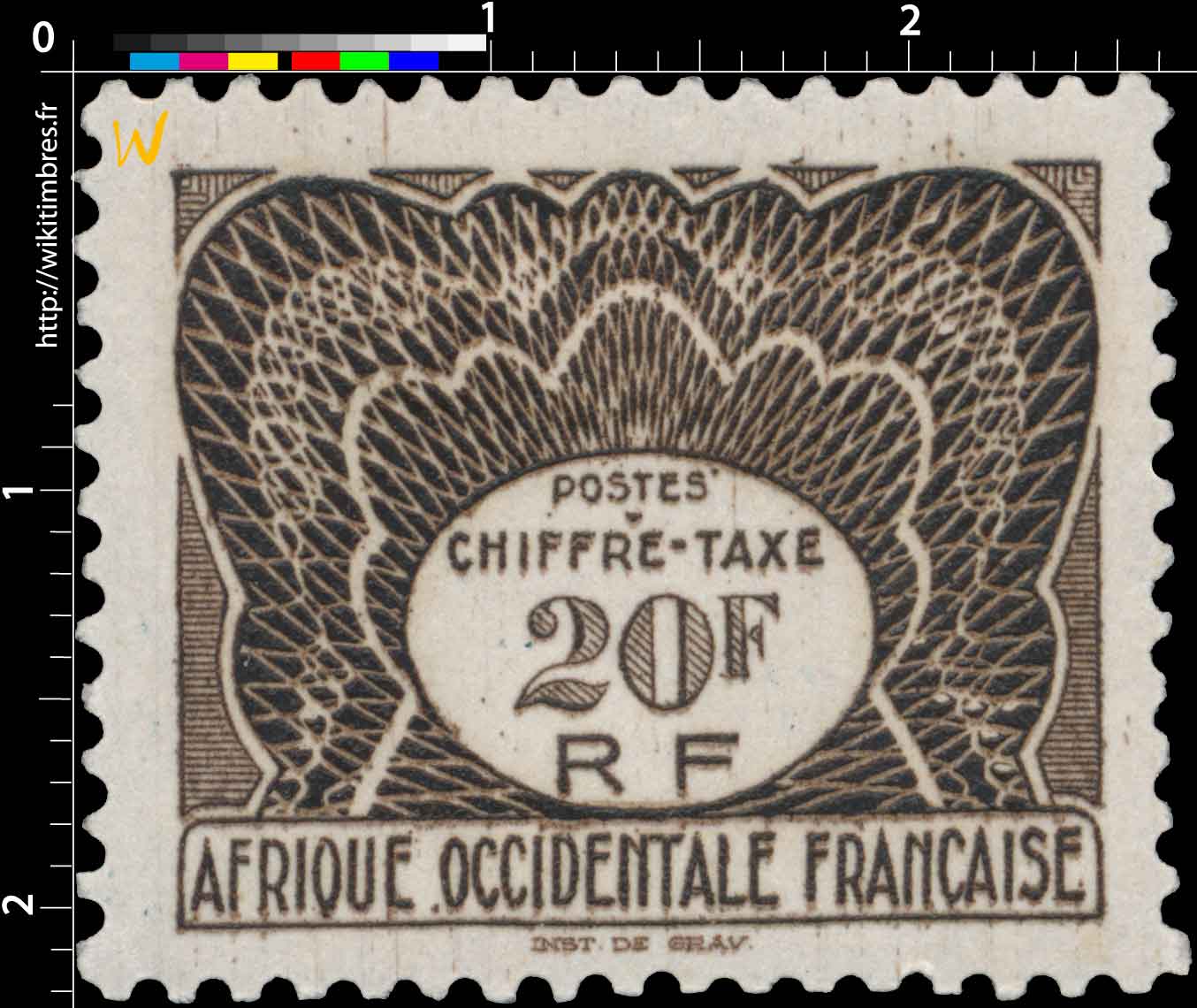 Afrique Occidentale Française - Chiffre Taxe à percevoir