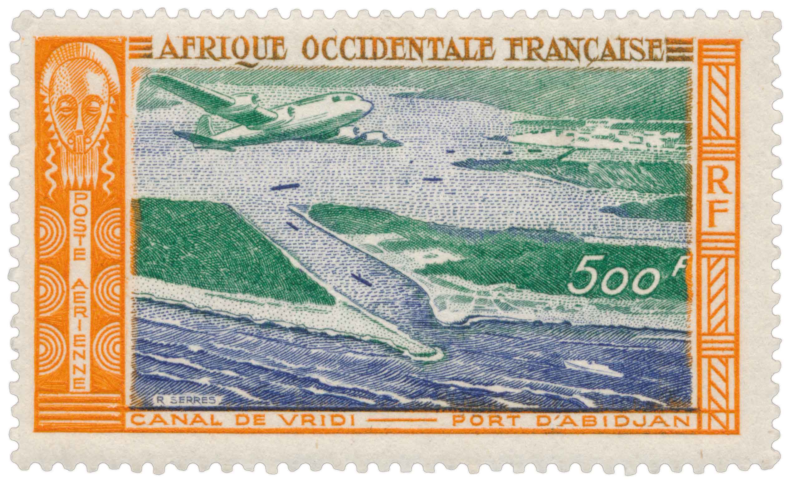 Afrique Occidentale Française - Canal de Vridi  port d'Abidjan