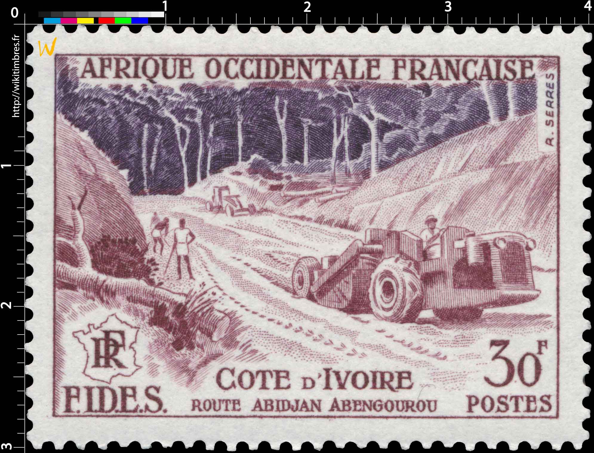 Afrique Occidentale Française - F.I.D.E.S. - Route Abidjan Abengourou Côte d'Ivoire