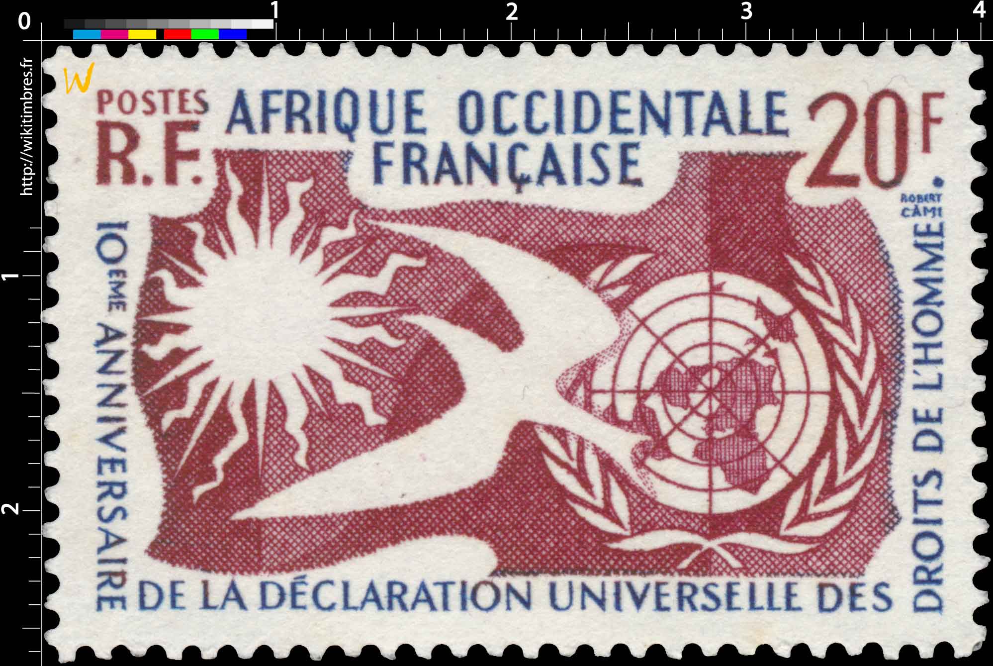 Afrique Occidentale Française - 10ème anniversaire de la déclaration universelle des droits de l'homme
