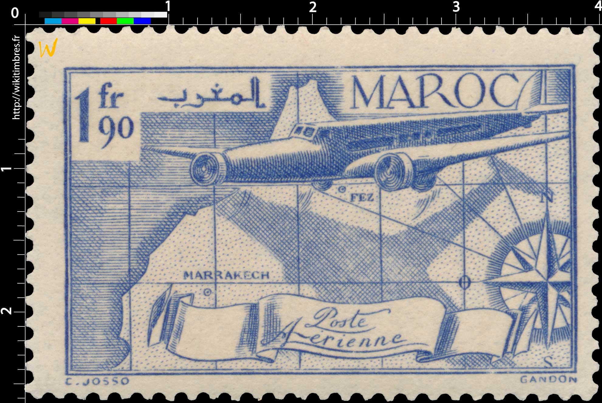 1939 Maroc - Carte et avion