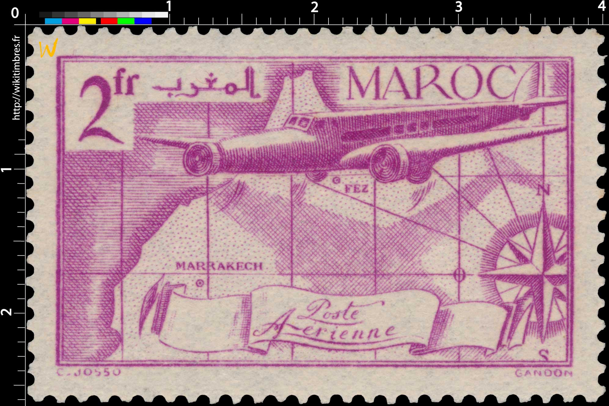 1939 Maroc - Carte et avion