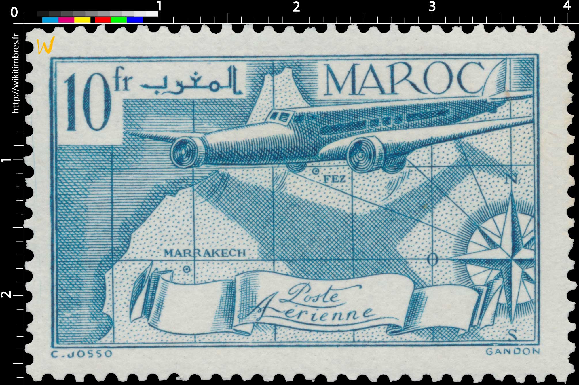 1939 Maroc - Carte et avion