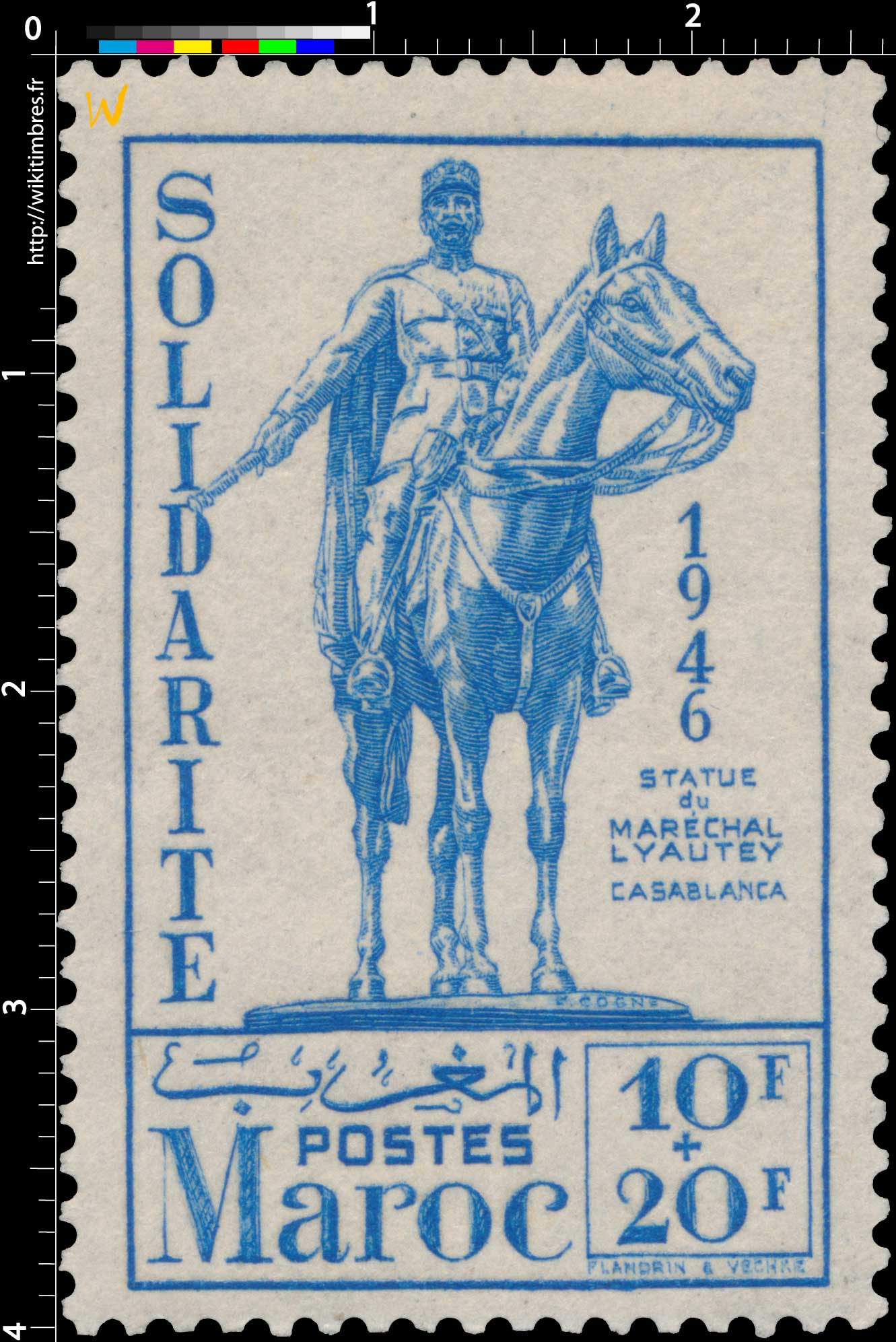 1946 Maroc - Statue équestre de Lyautey - Casablanca