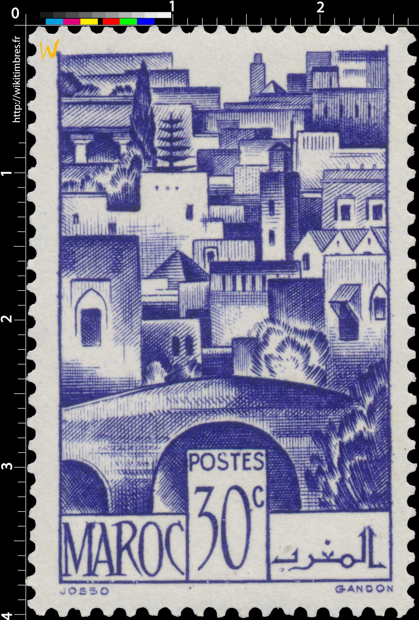 1947 Maroc - Pont de Bein el Mdoum et les moulins de Fès