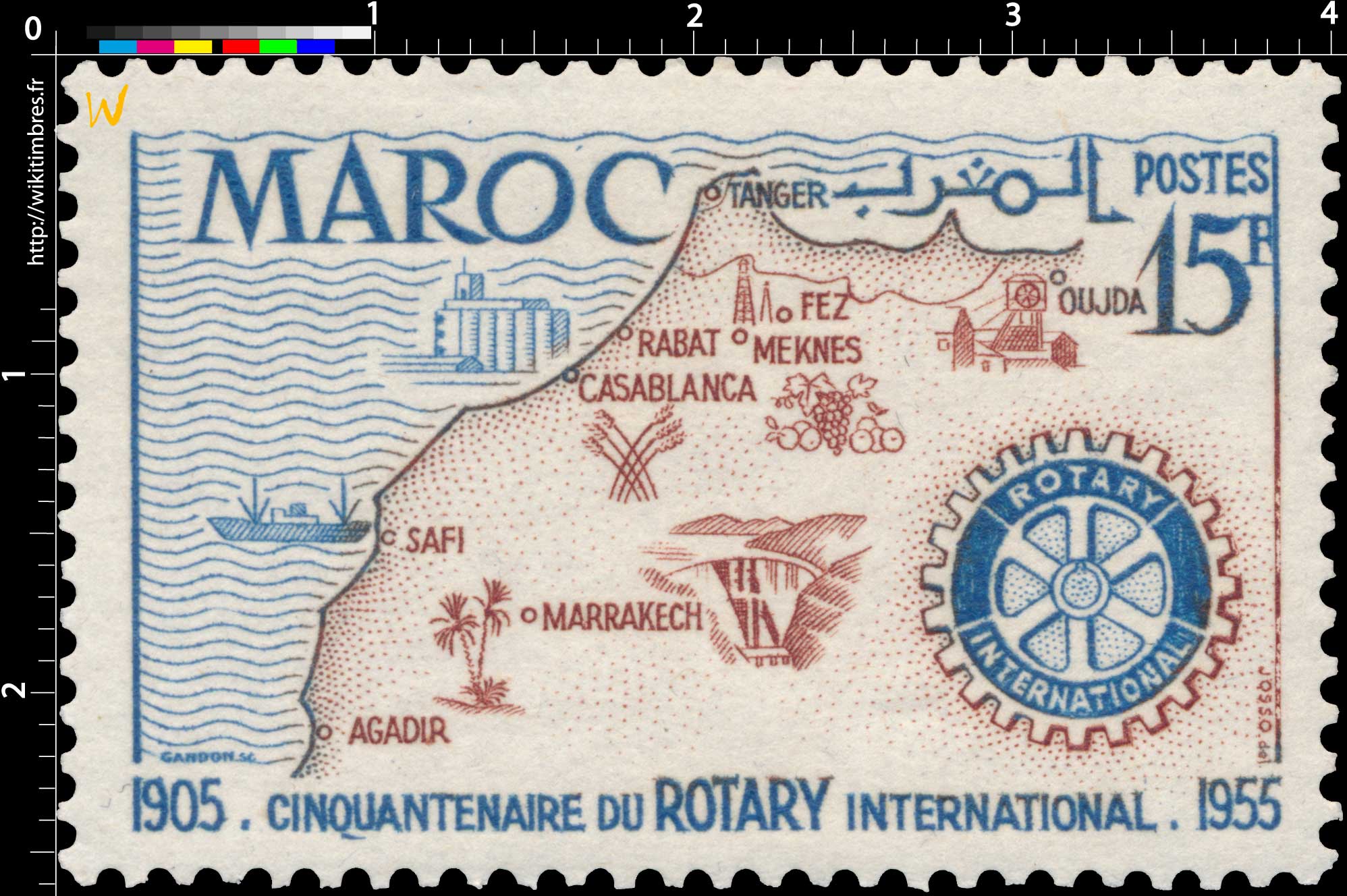 1955 Maroc - Cinquantenaire du Rotary International