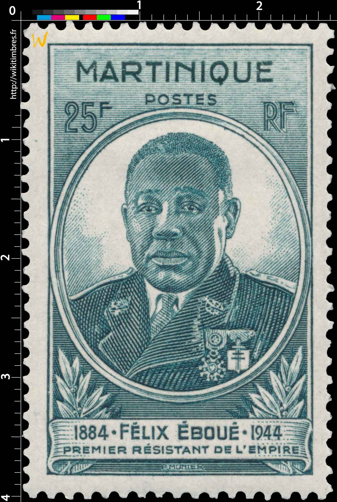 Martinique - Félix Eboué 1884-1944 premier résistant de l'empire