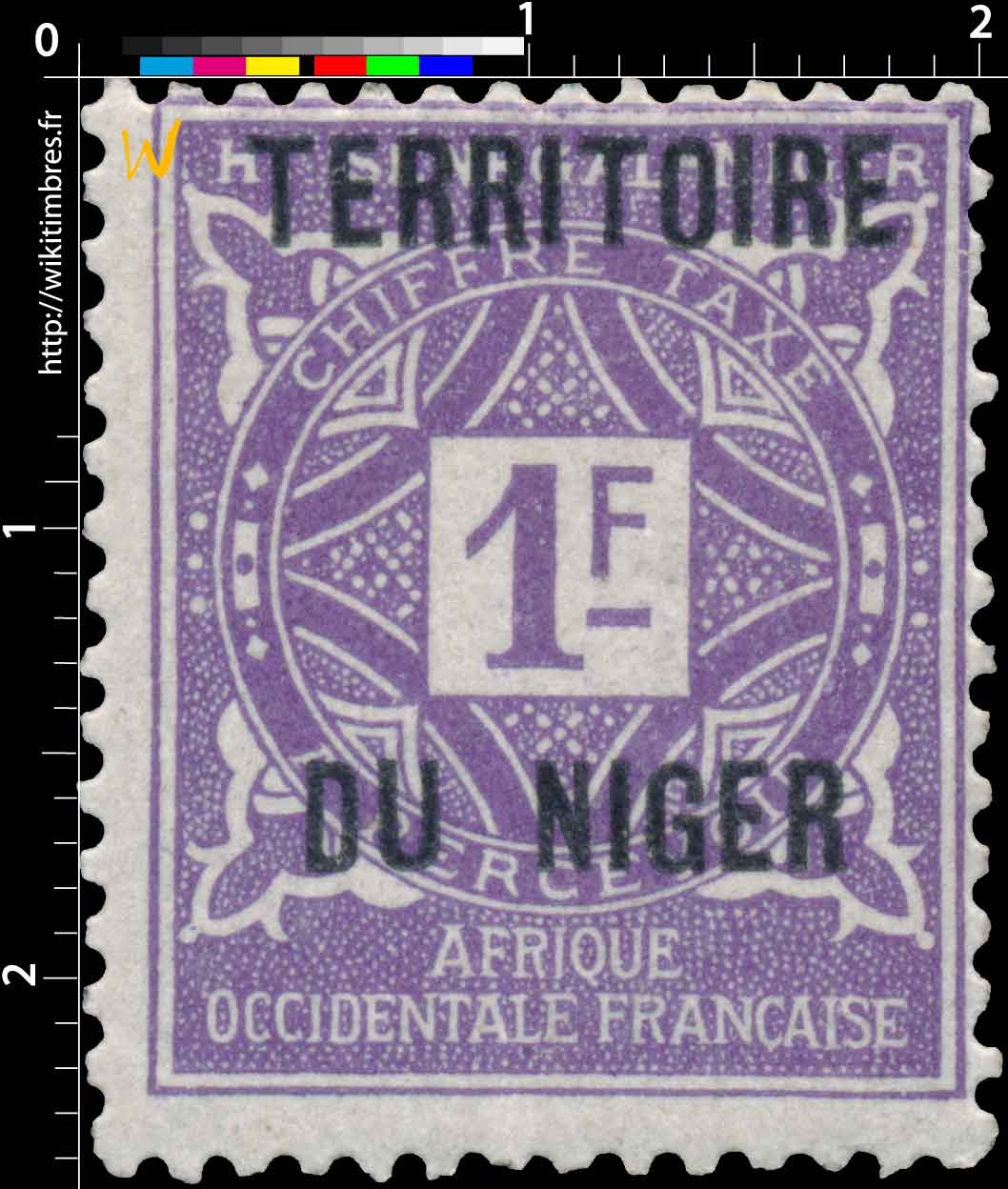 Niger - Chiffre Taxe à percevoir