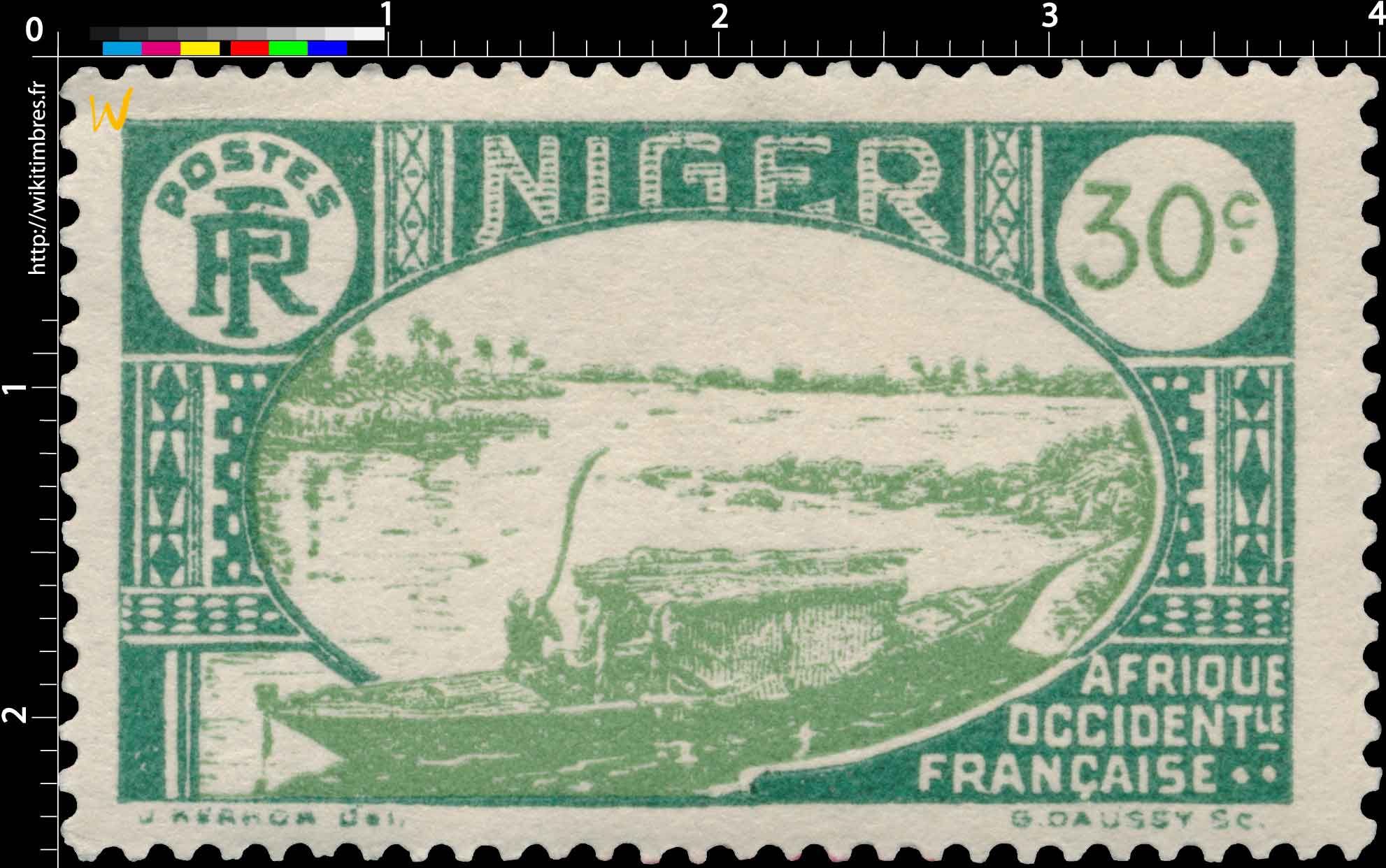 Niger - Embarcation indigène sur le Niger
