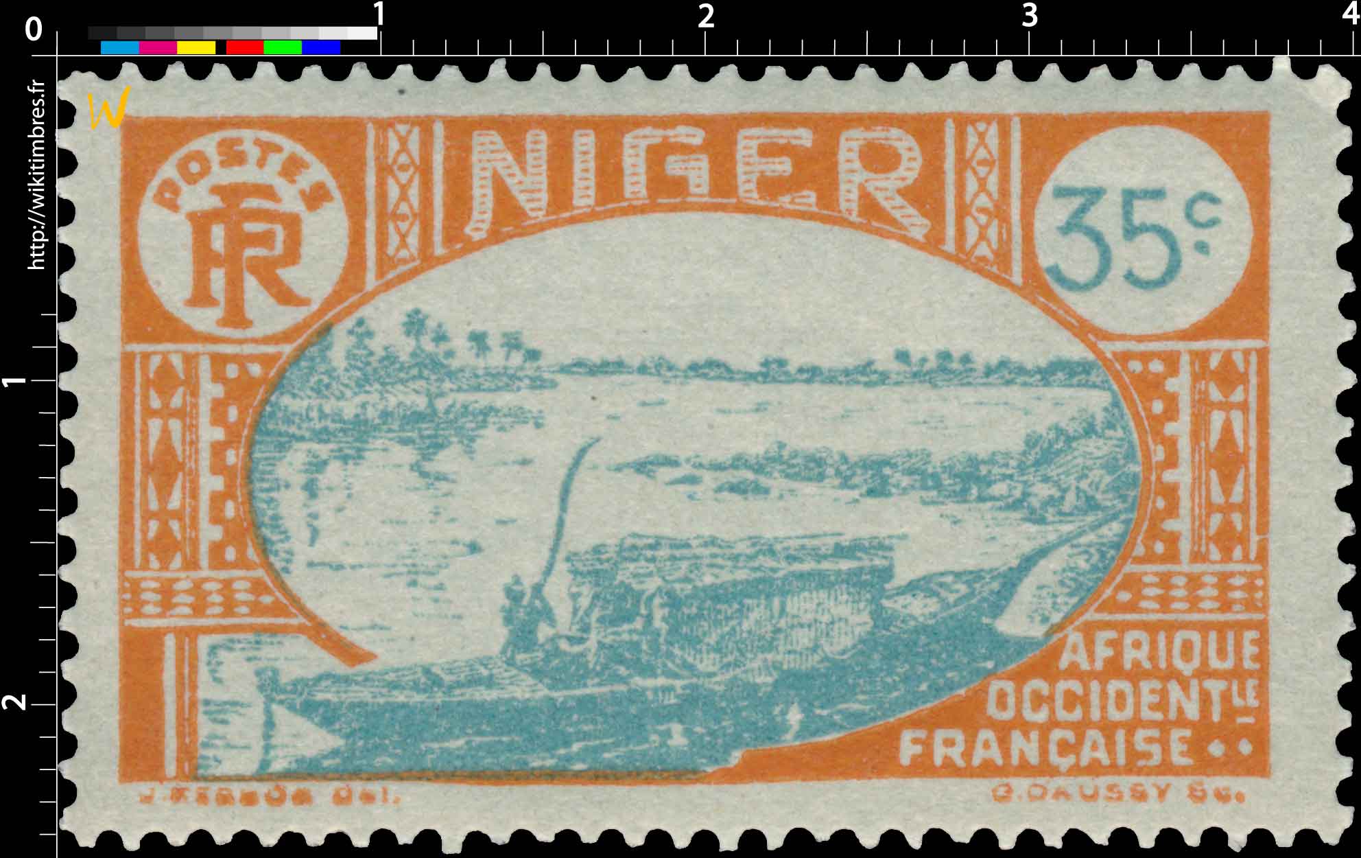 Niger - Embarcation indigène sur le Niger