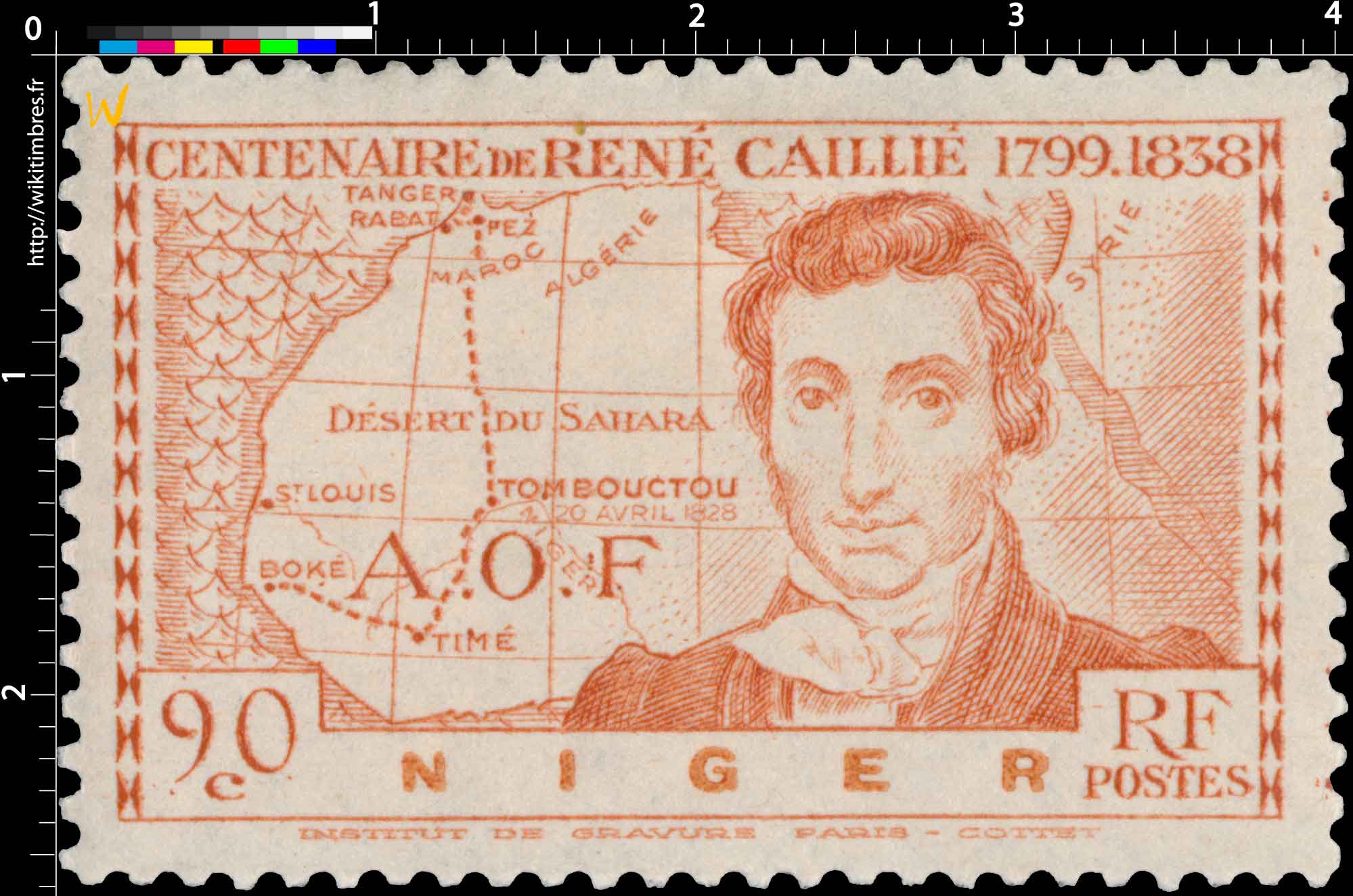 AOF Niger centenaire de René Caillié 1799 - 1838