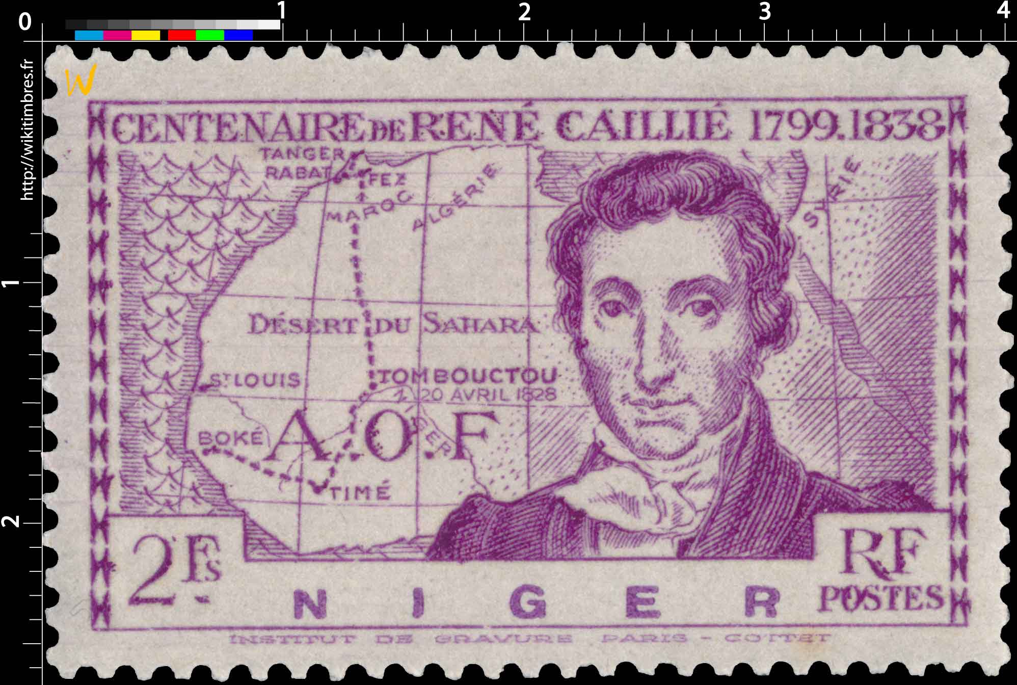 AOF Niger centenaire de René Caillié 1799 - 1838
