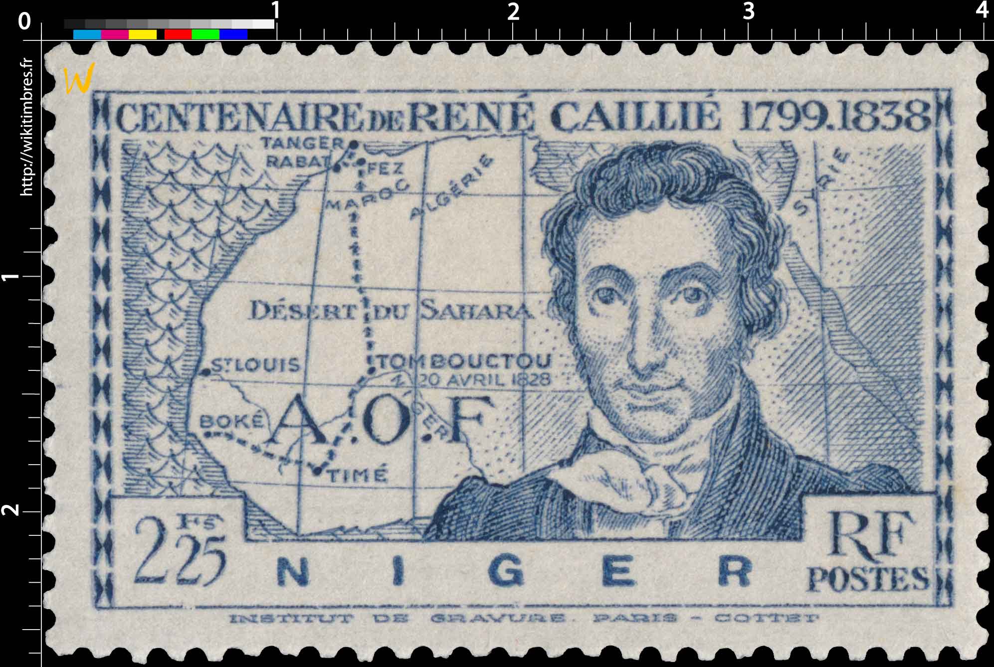 AOF Niger centenaire de René Caillié 1799 - 1838