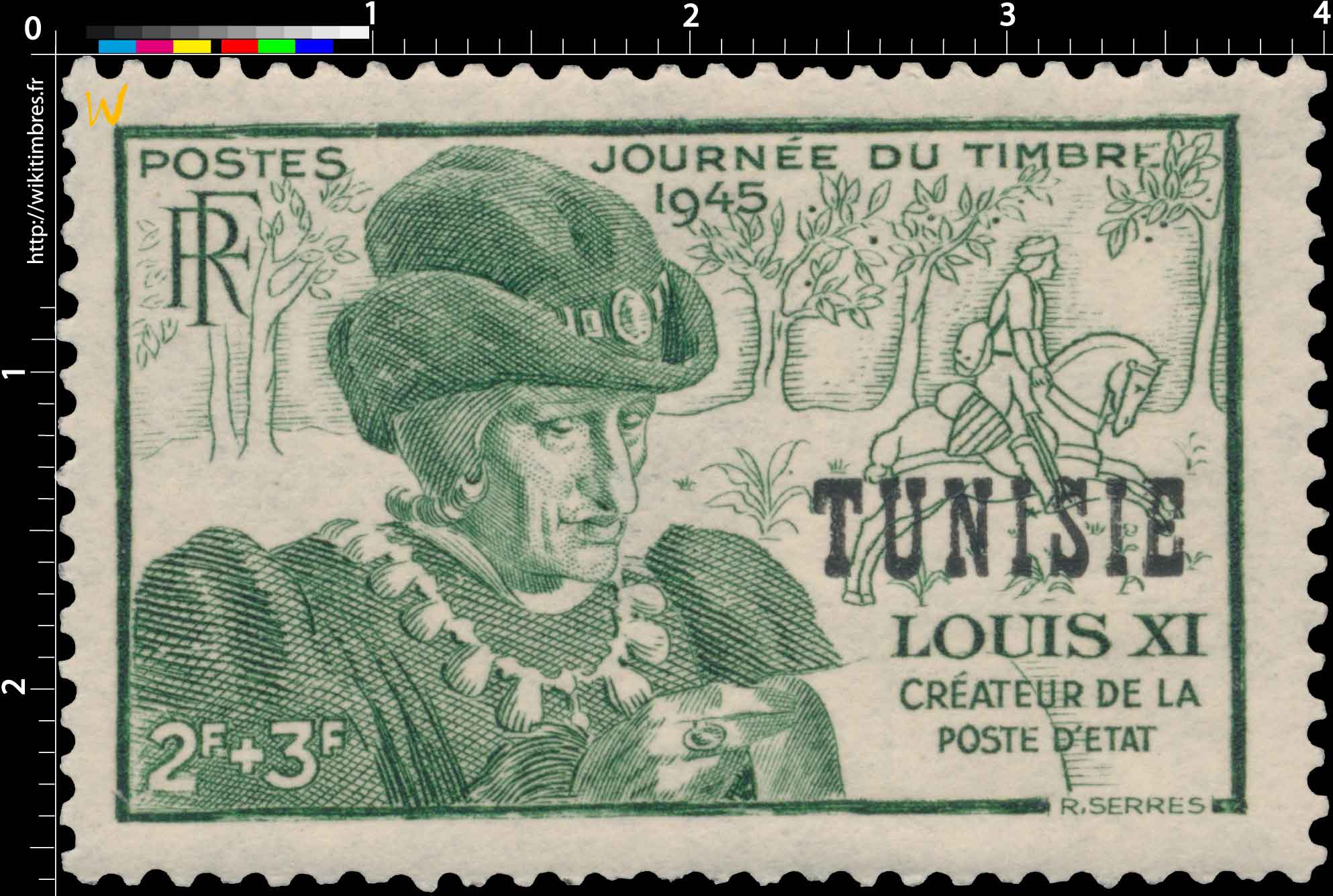 Tunisie - Journée du timbre. Louis XI