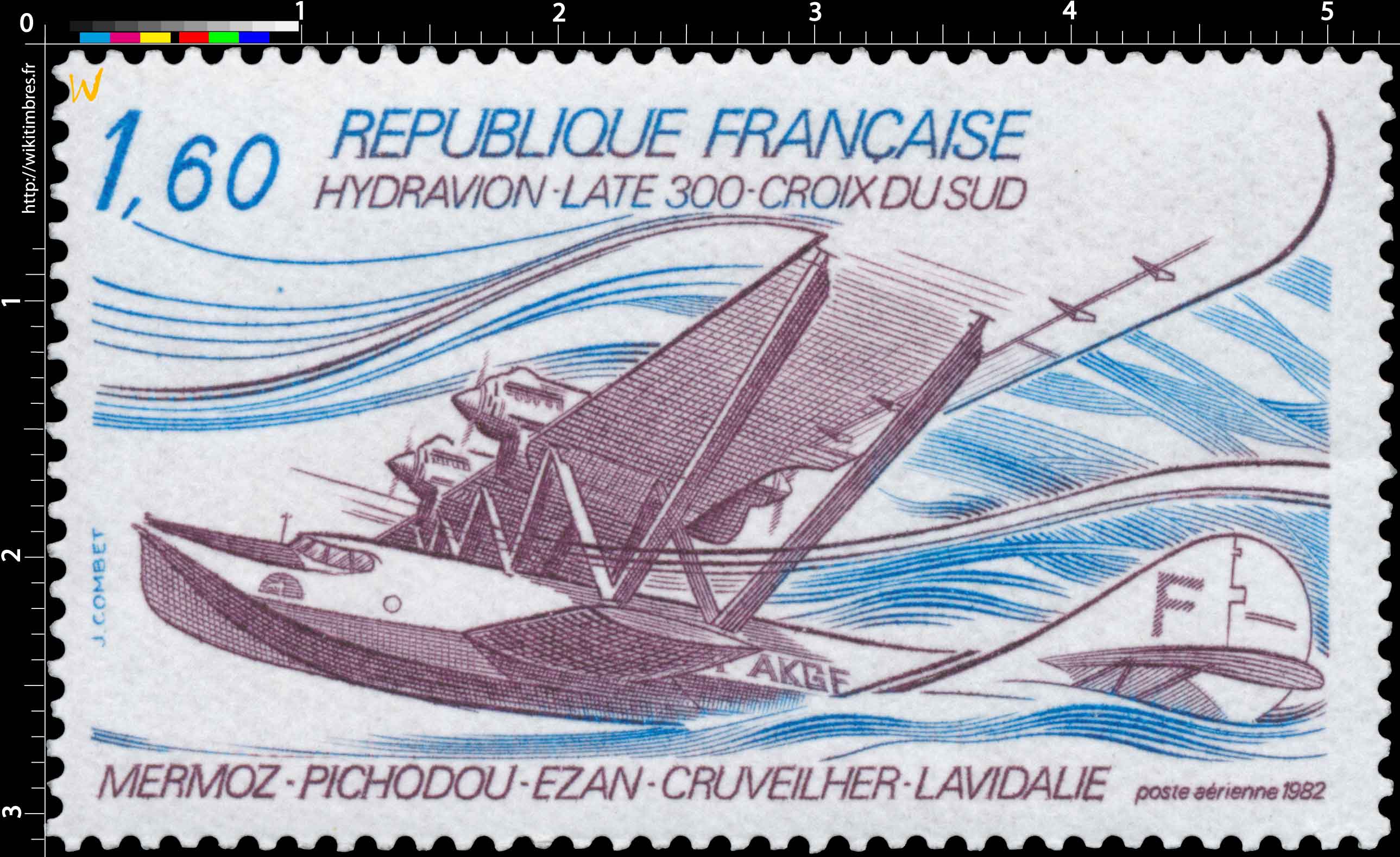 1982 HYDRAVION - LATÉ 300 - CROIX DU SUD MERMOZ PICHODOU ÉZAN CRUVEILHER LAVIDALIE